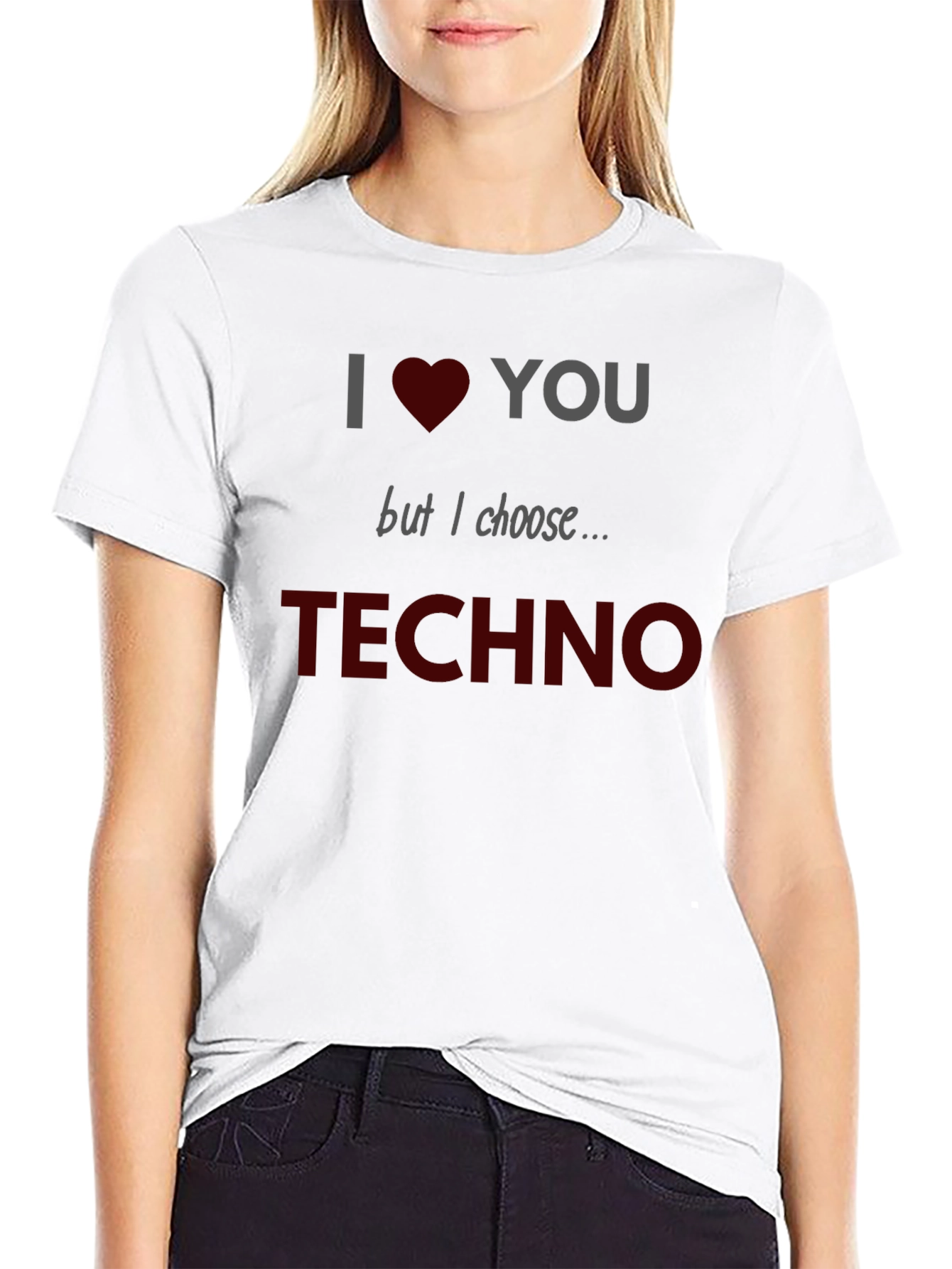 I Love Techno Graphic T-Shirt