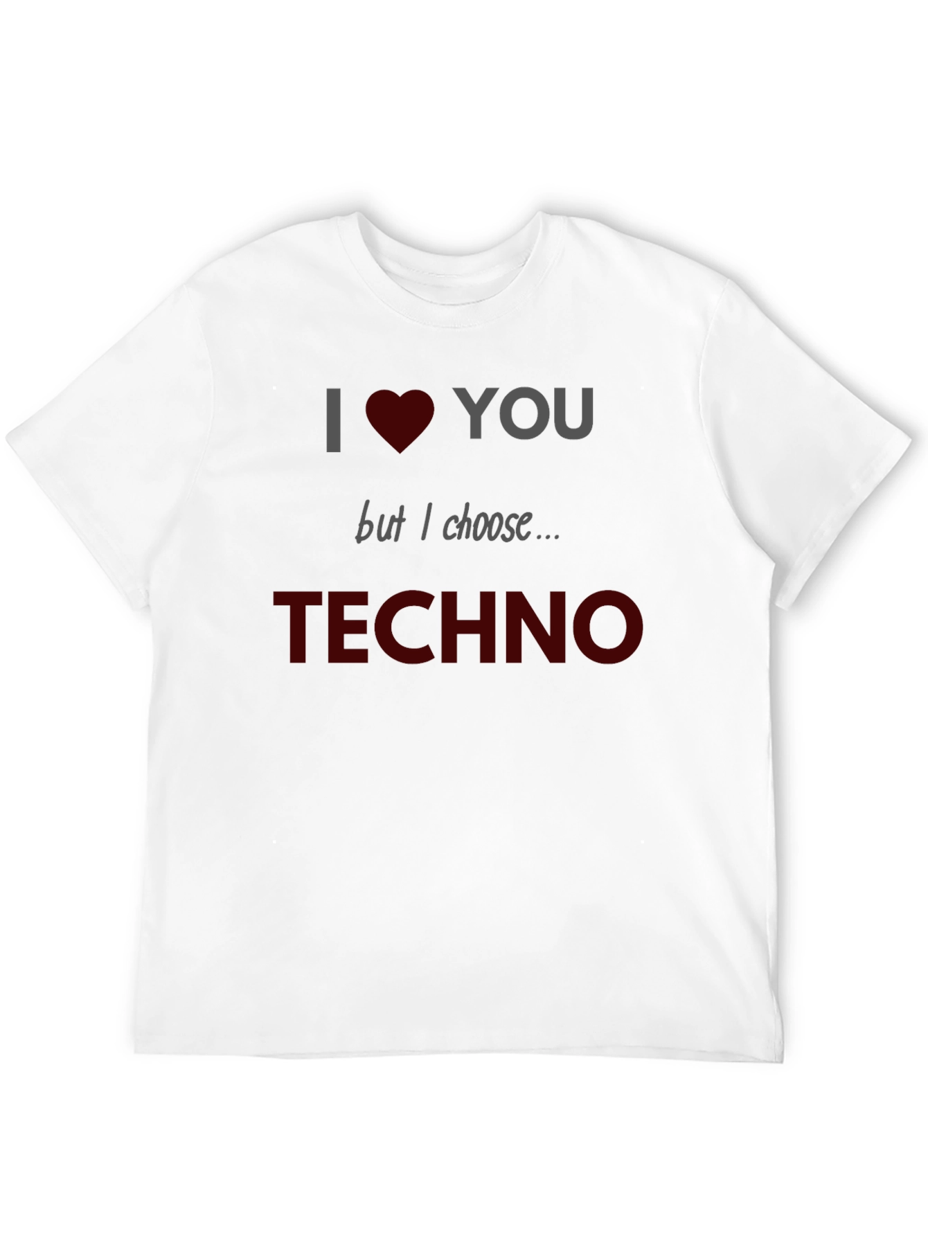 I Love Techno Graphic T-Shirt