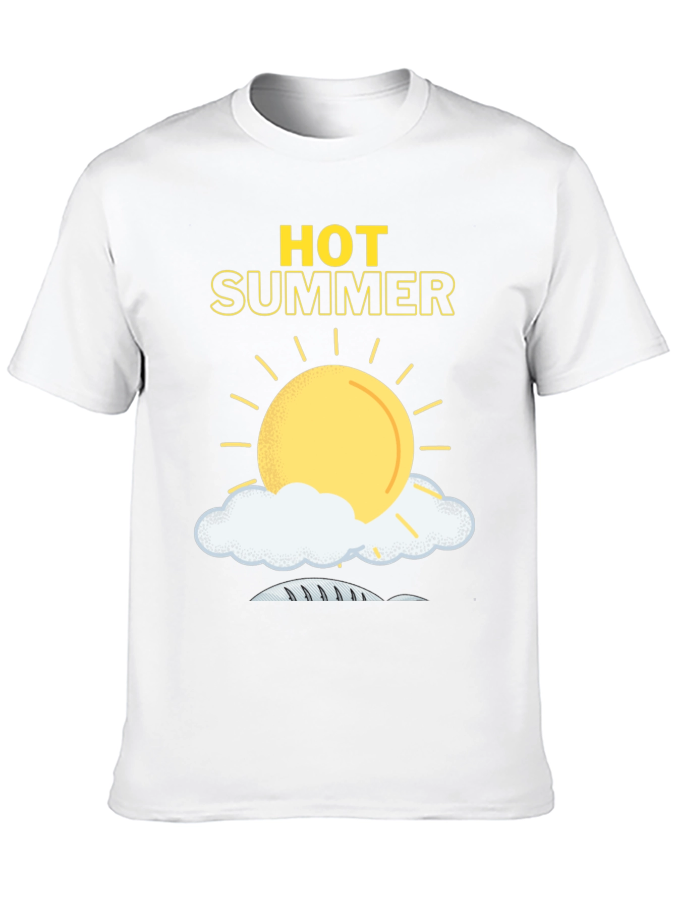 Hot Summer Graphic Tee - Black Cotton T-Shirt