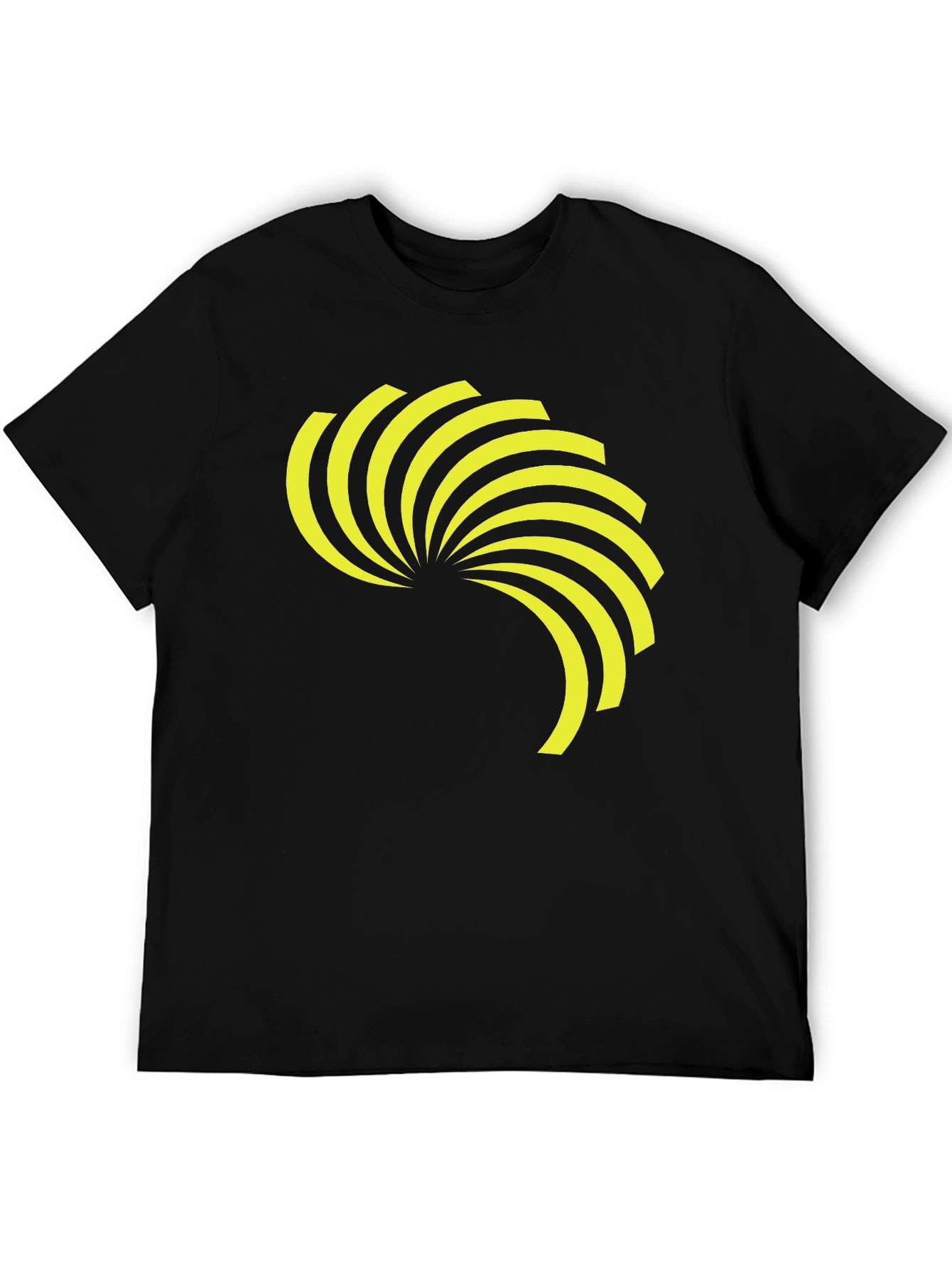 Mens Black Tee with Graphic Design