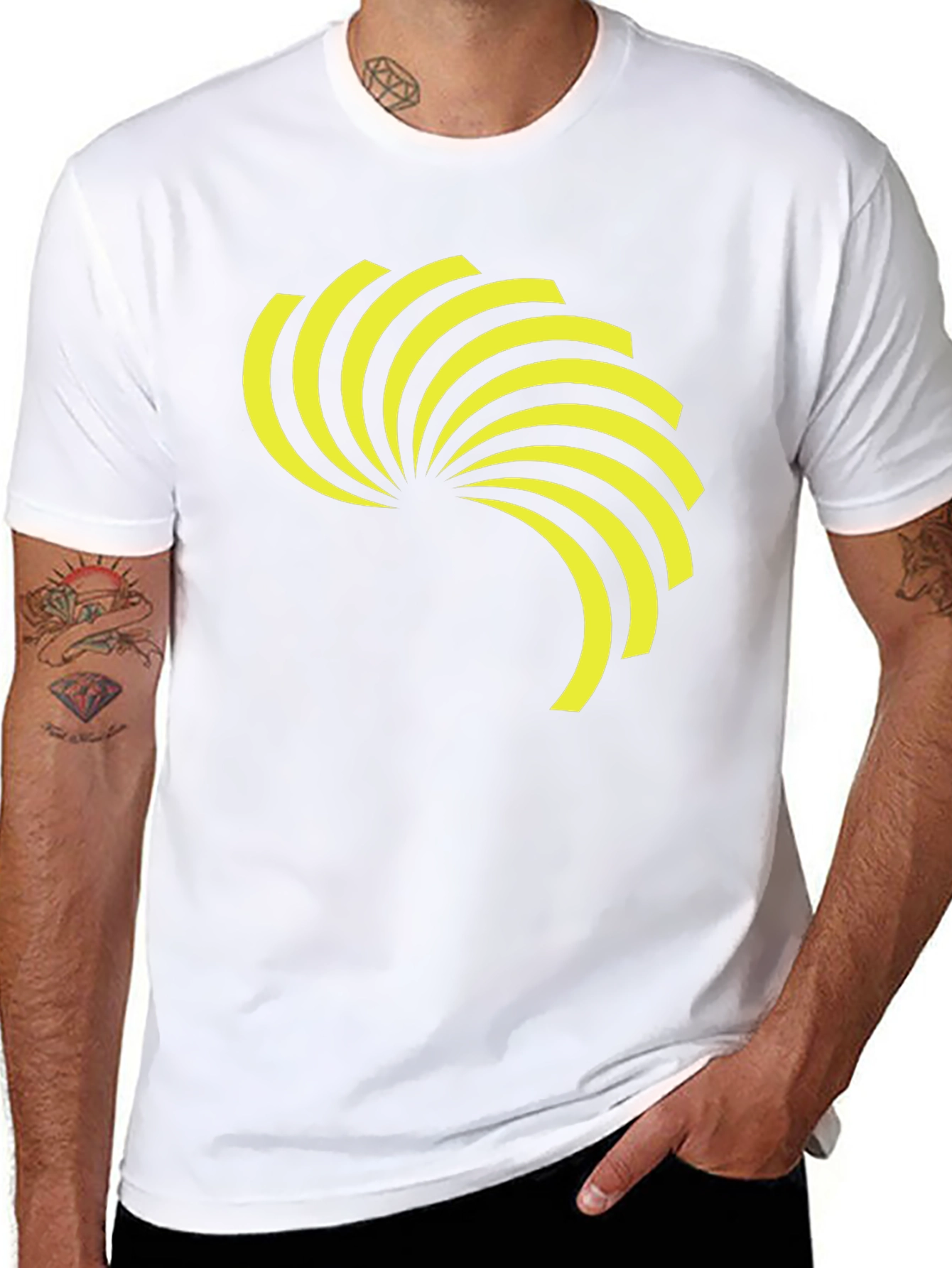 Mens Black Tee with Graphic Design