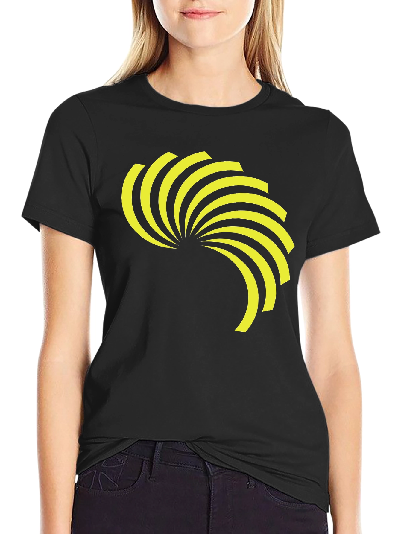 Mens Black Tee with Graphic Design