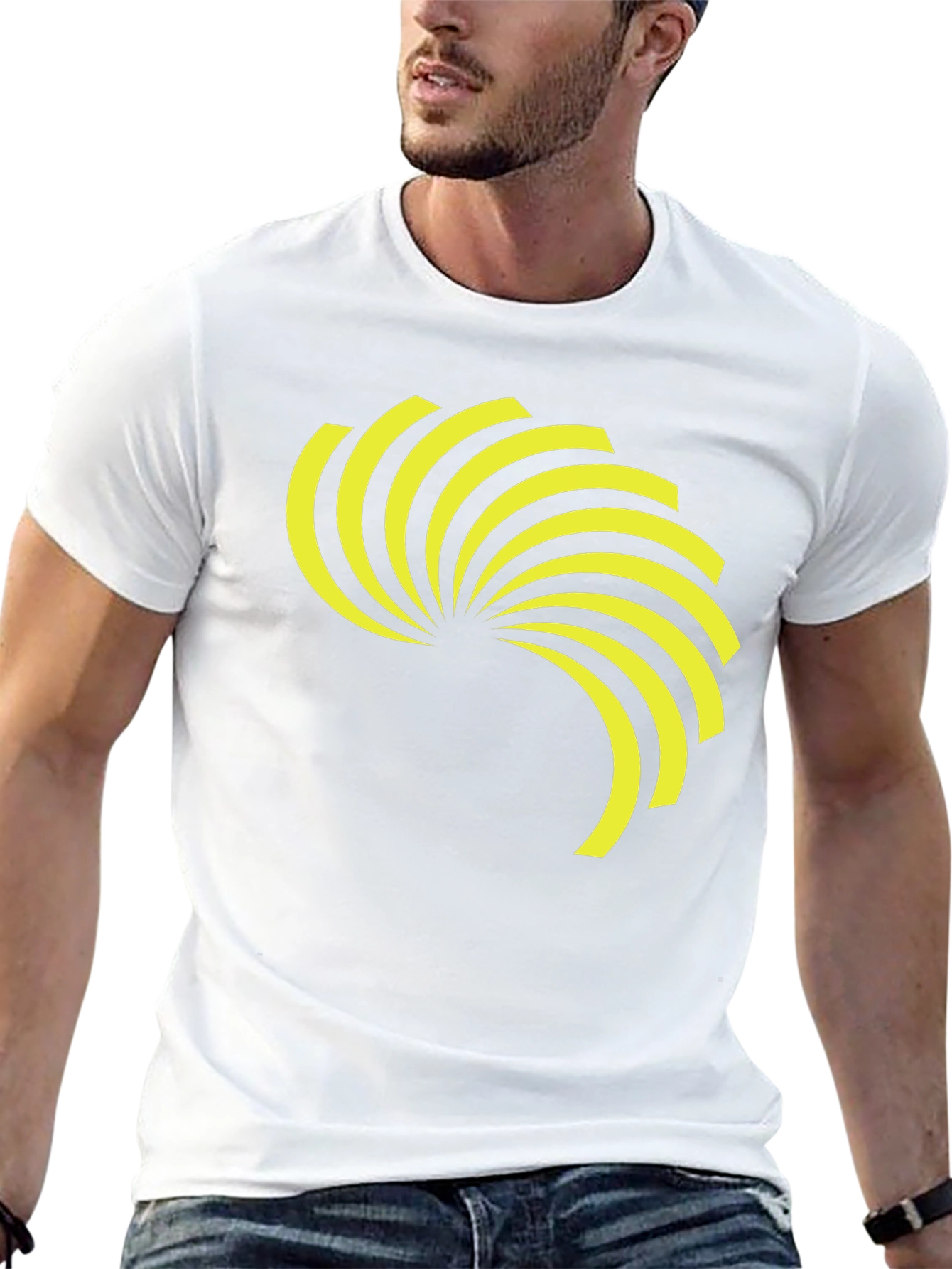 Mens Black Tee with Graphic Design