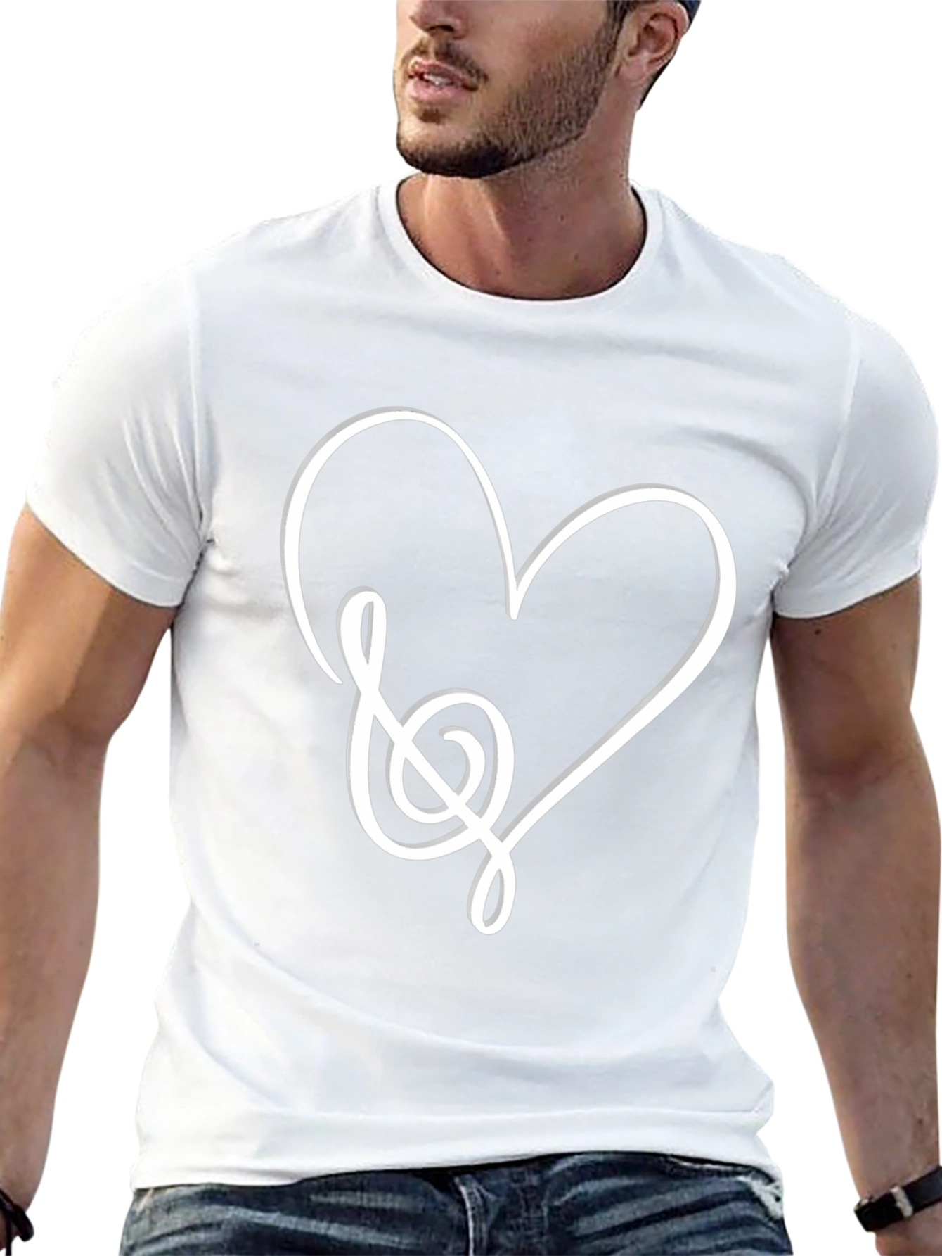 Musical Heart Graphic Tee - Black