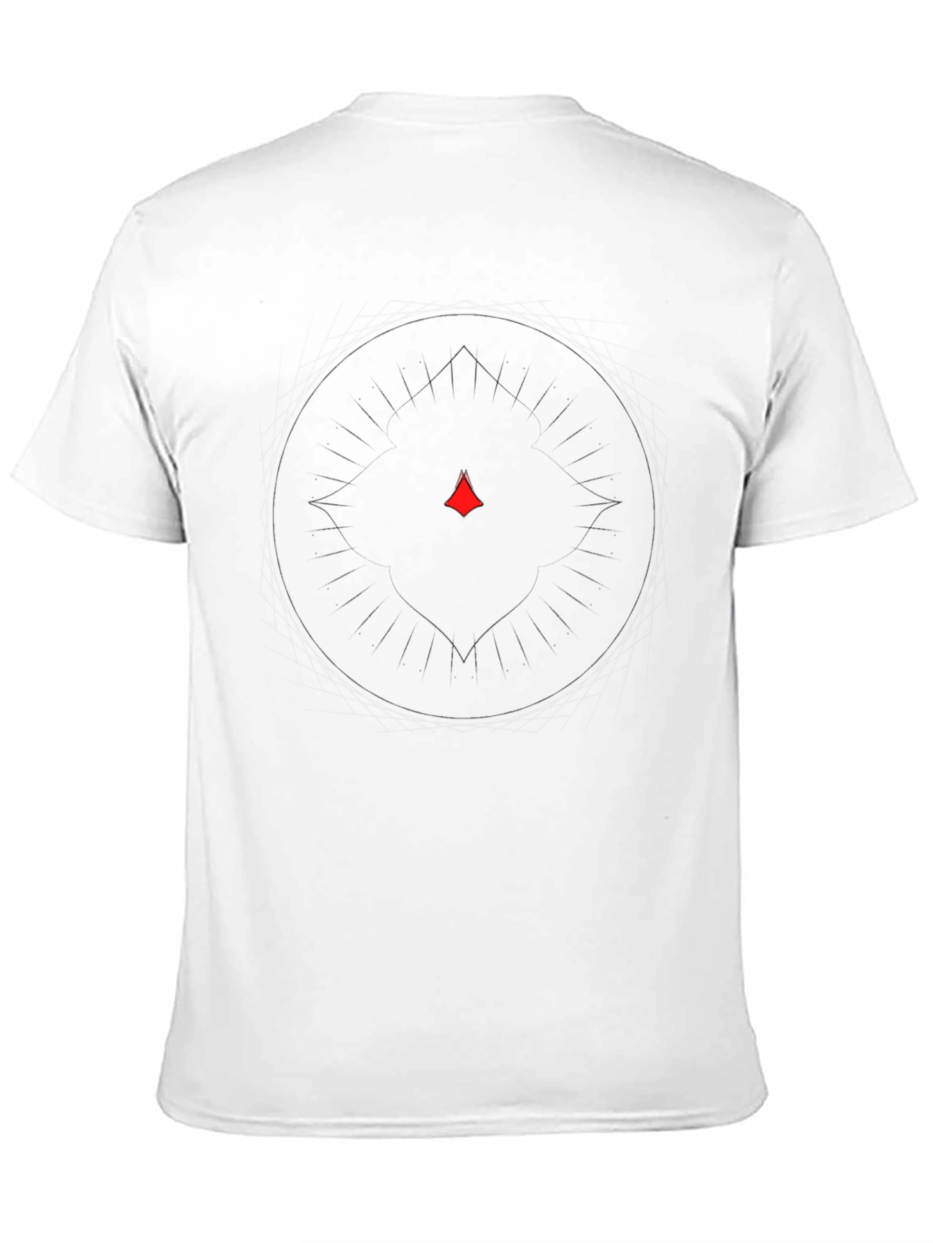 Geometric Graphic Print Black T-Shirt