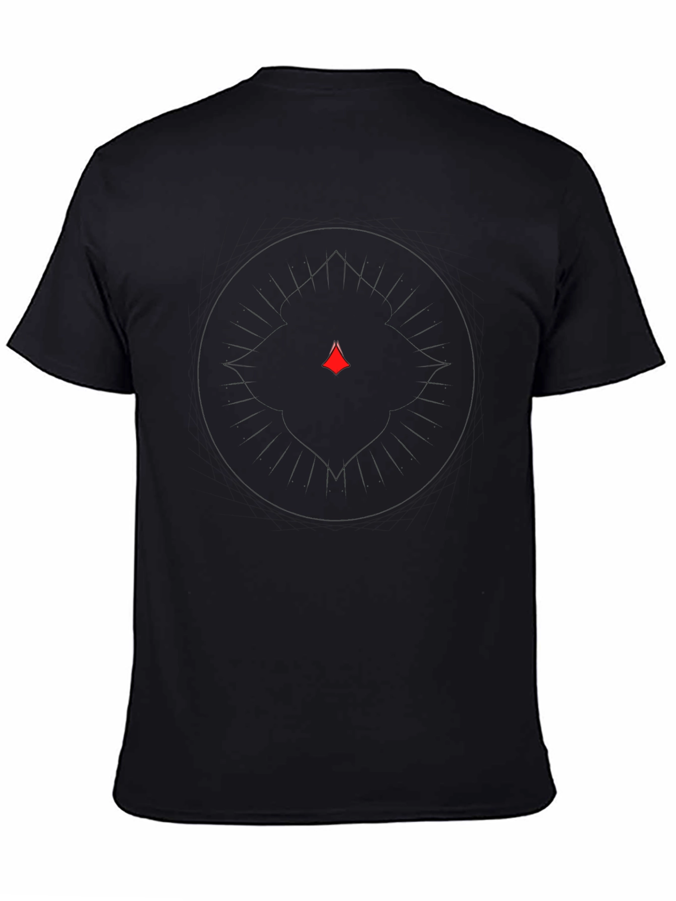 Geometric Graphic Print Black T-Shirt