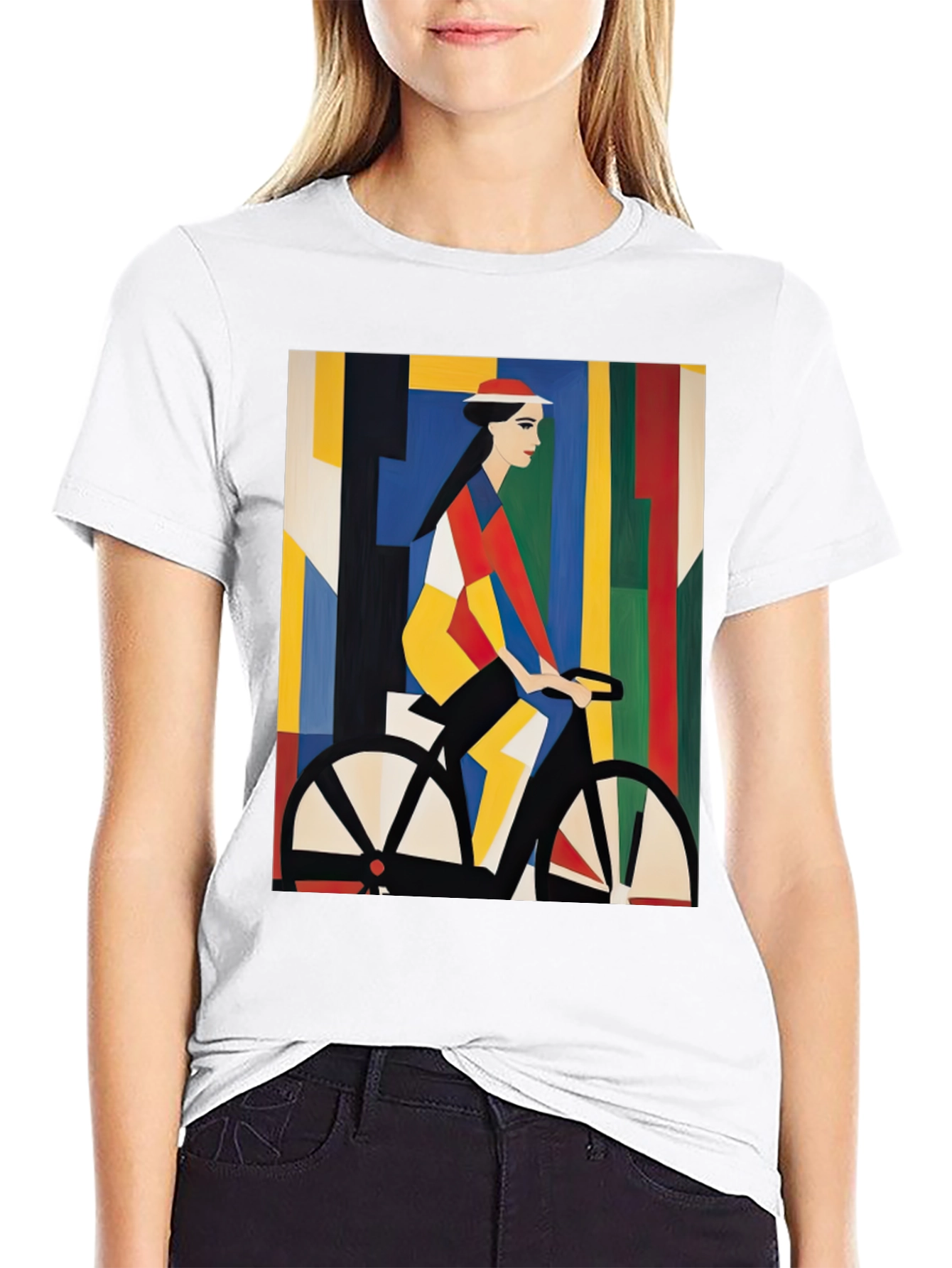 Abstract Bicycle Art Black T-Shirt