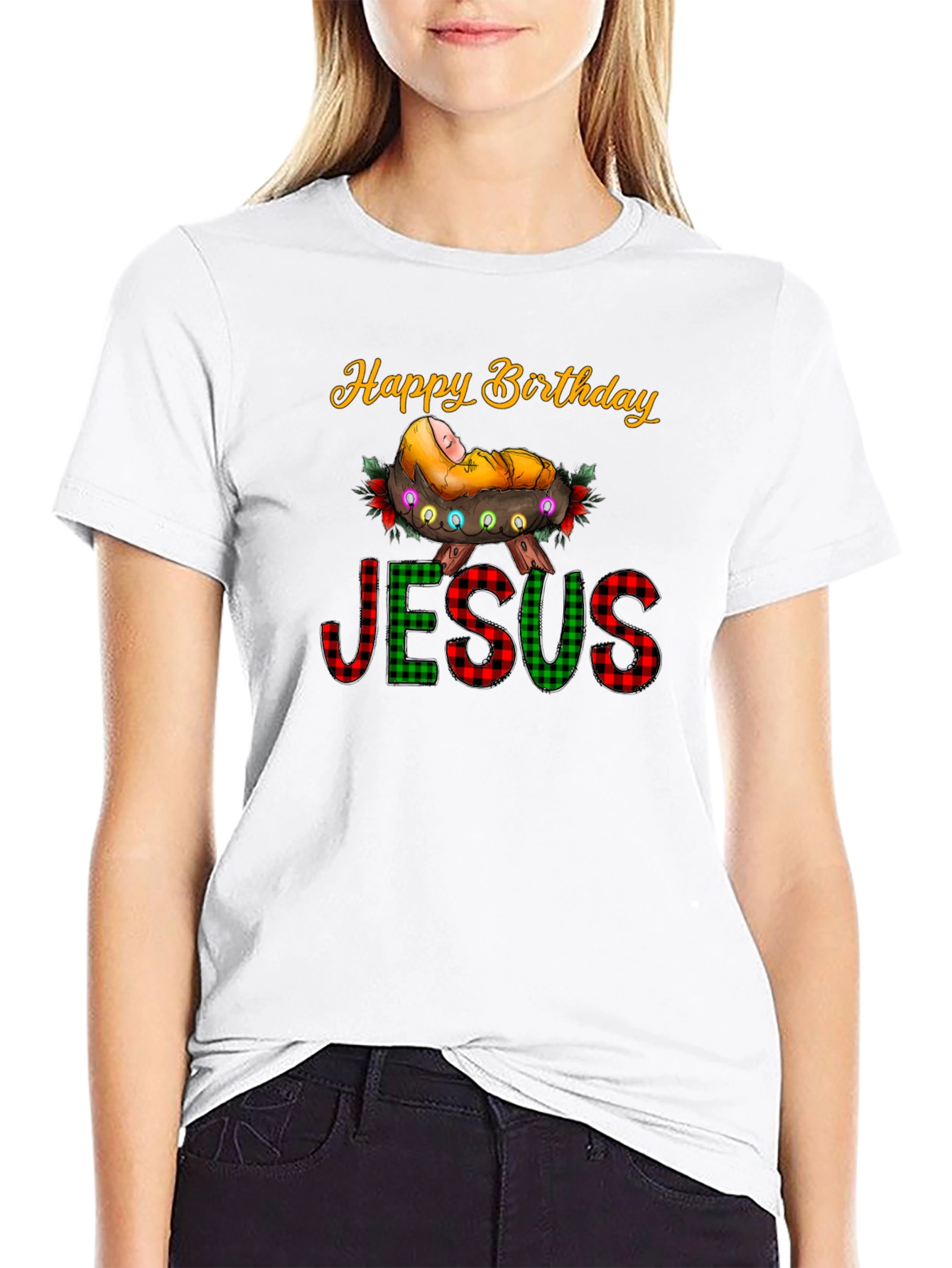 Happy Birthday Jesus T-Shirt - Holiday Festive Tee