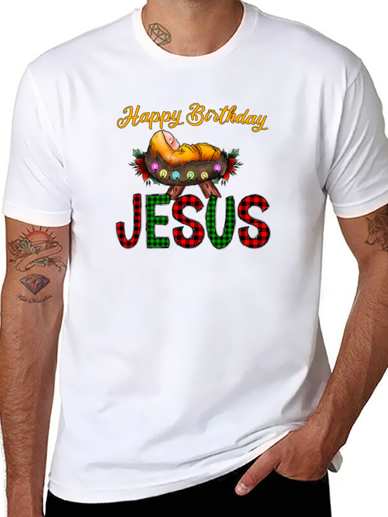 Happy Birthday Jesus T-Shirt - Holiday Festive Tee