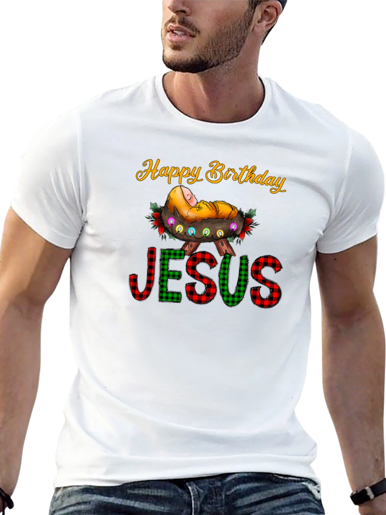 Happy Birthday Jesus T-Shirt - Holiday Festive Tee