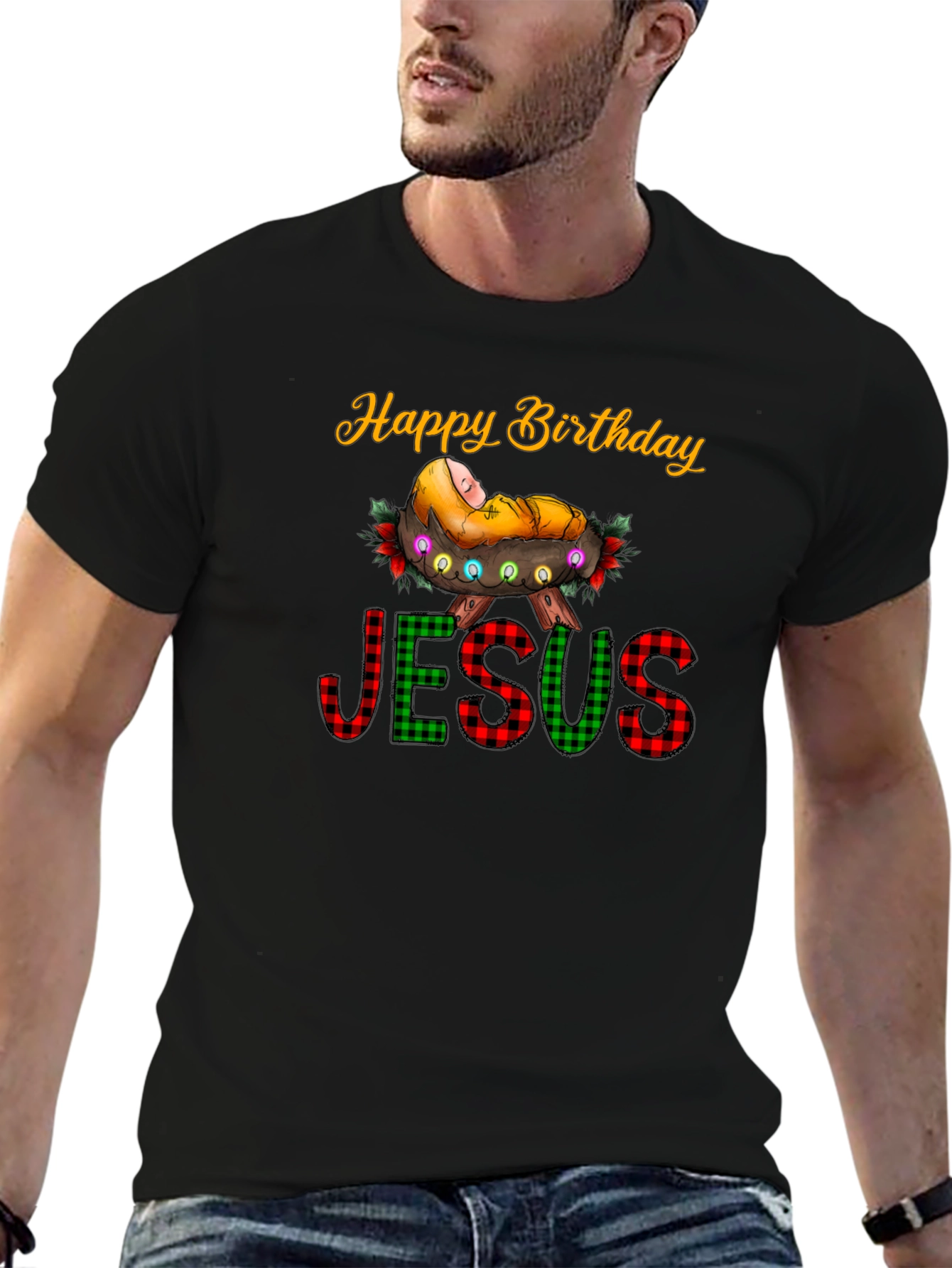 Happy Birthday Jesus T-Shirt - Holiday Festive Tee