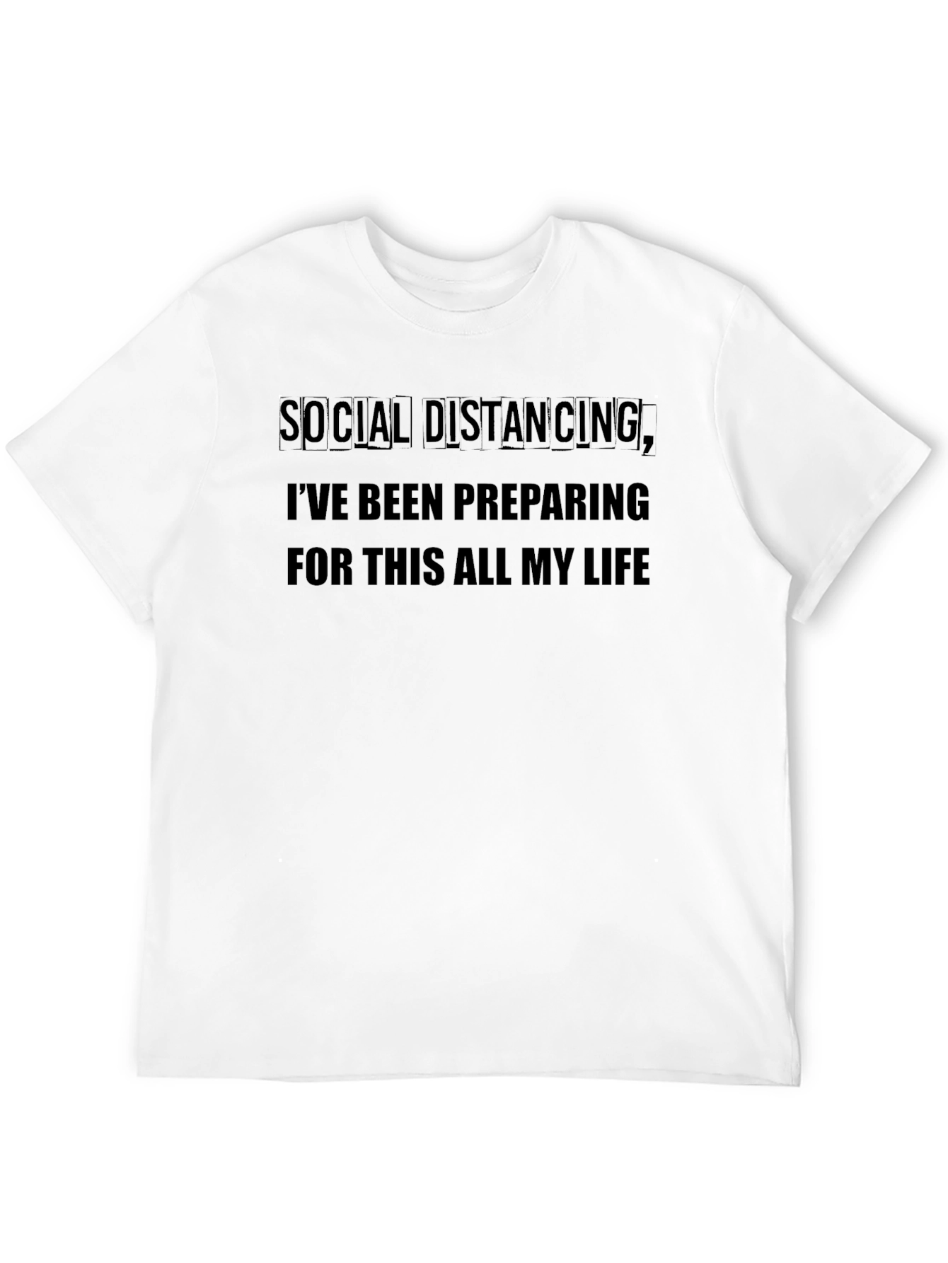 Social Distancing Prepared Black T-Shirt