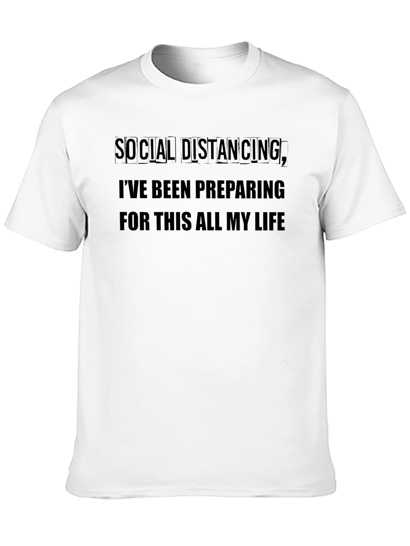 Social Distancing Prepared Black T-Shirt