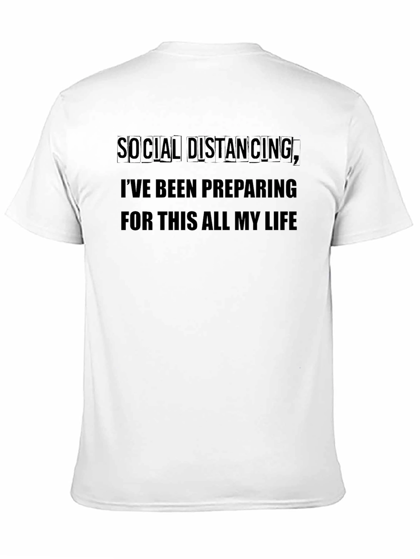 Social Distancing Prepared Black T-Shirt