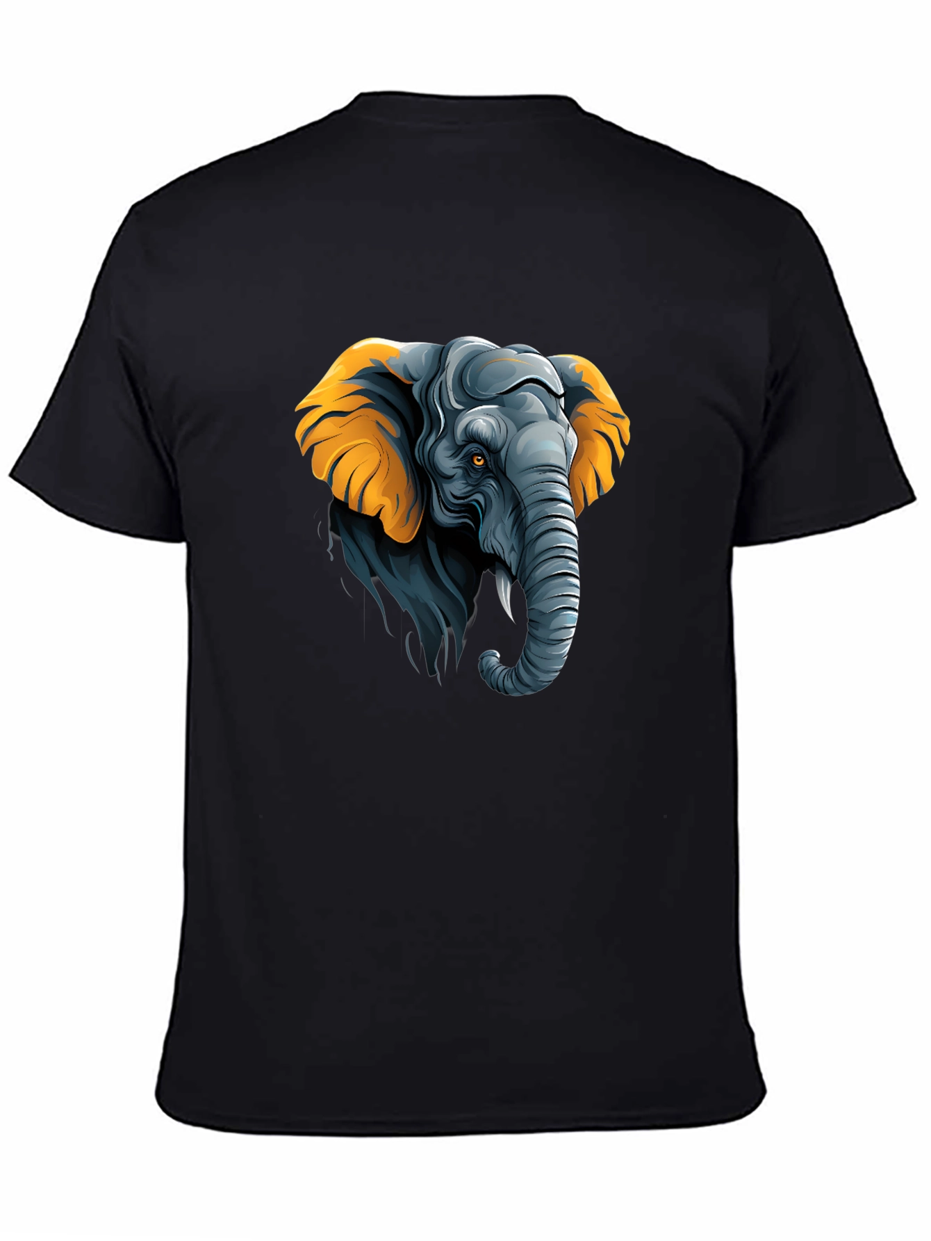 Elephant Graphic Tee - Stylish Black Cotton T-Shirt