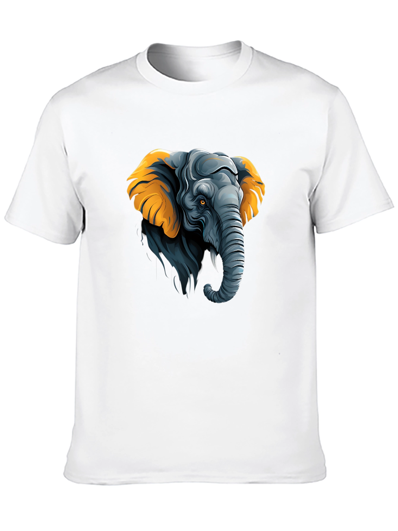 Elephant Graphic Tee - Stylish Black Cotton T-Shirt