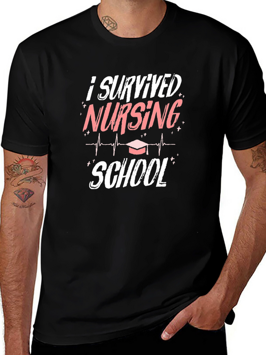 I Survived Nursing School T-Shirt Graduation Gift