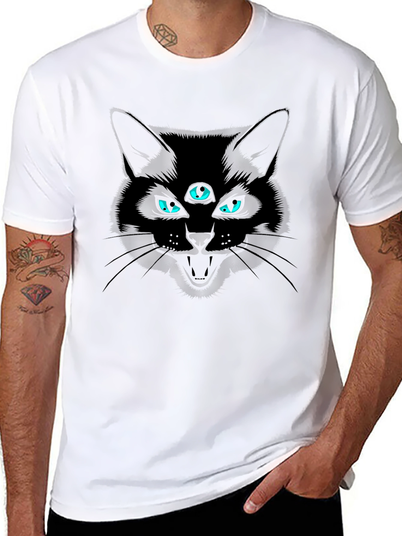 Three-Eyed Cat Graphic Tee