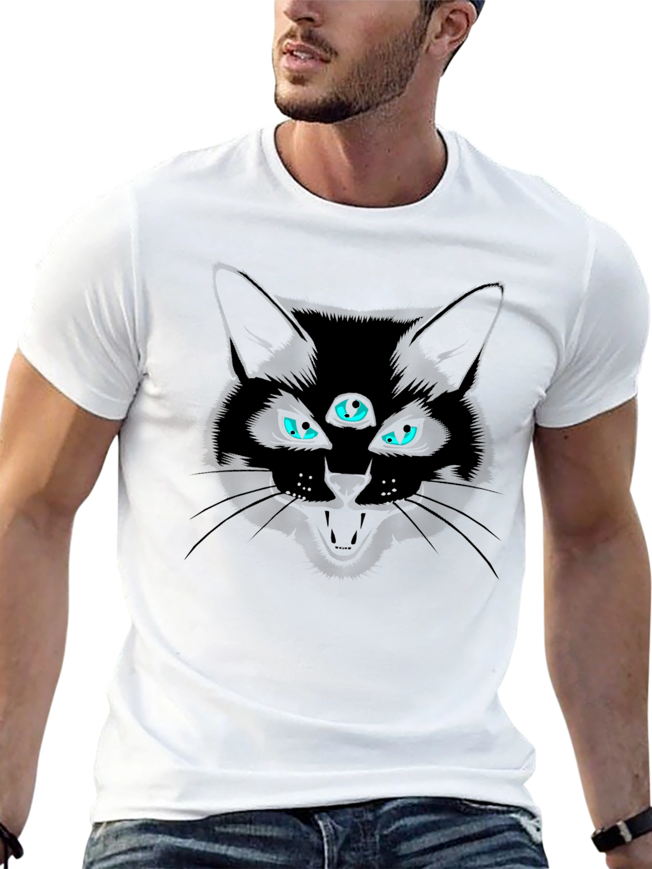 Three-Eyed Cat Graphic Tee