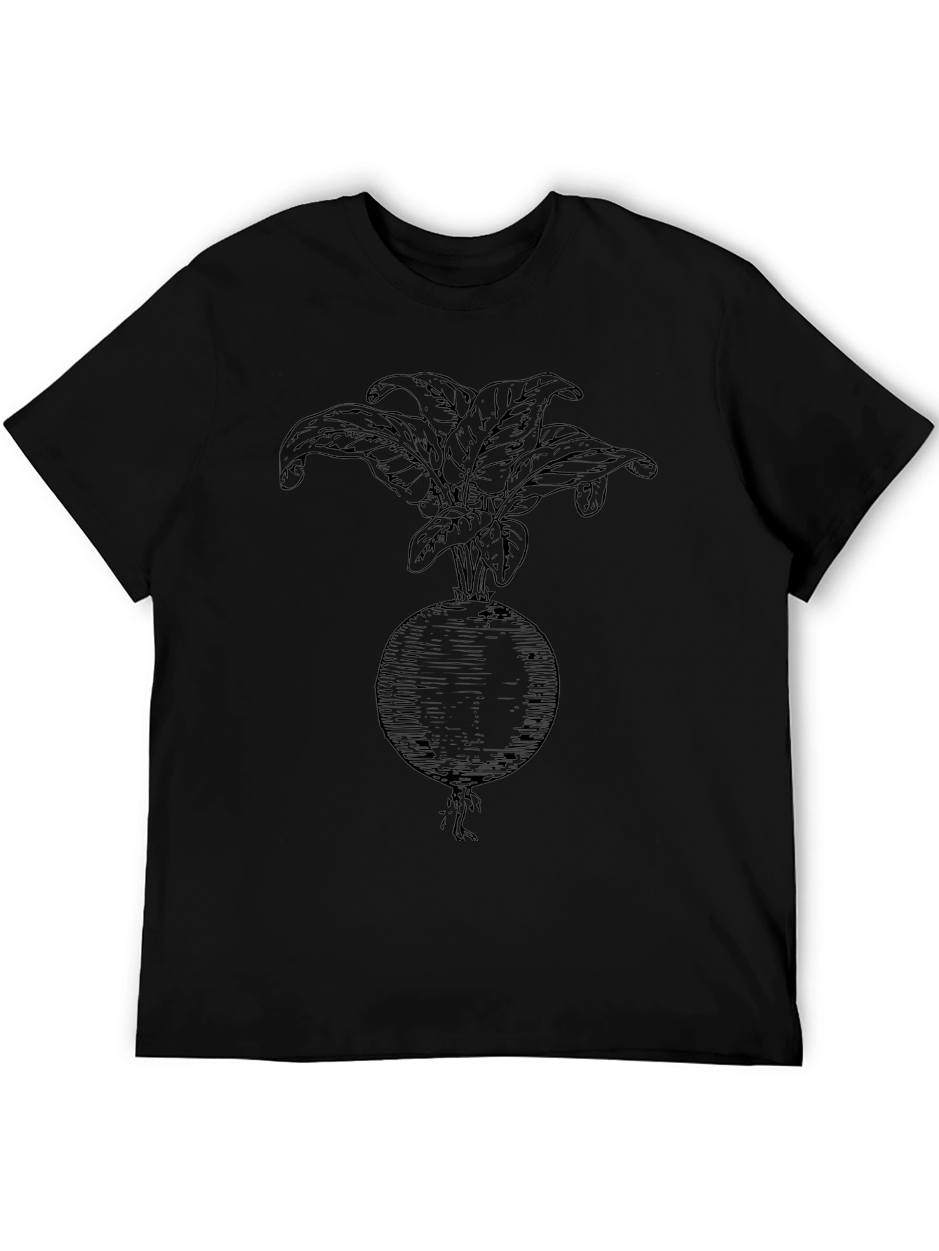 Radish Graphic Tee - Bold Black Cotton Shirt