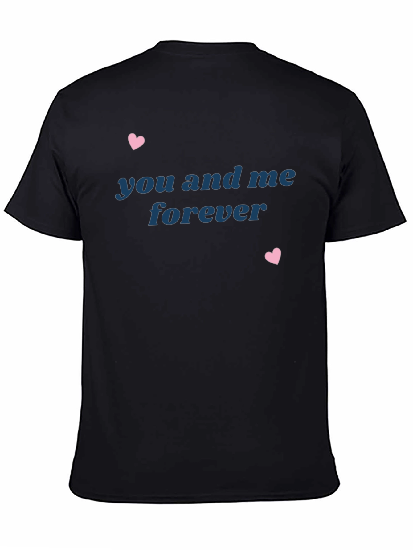 You and Me Forever Black Graphic Tee
