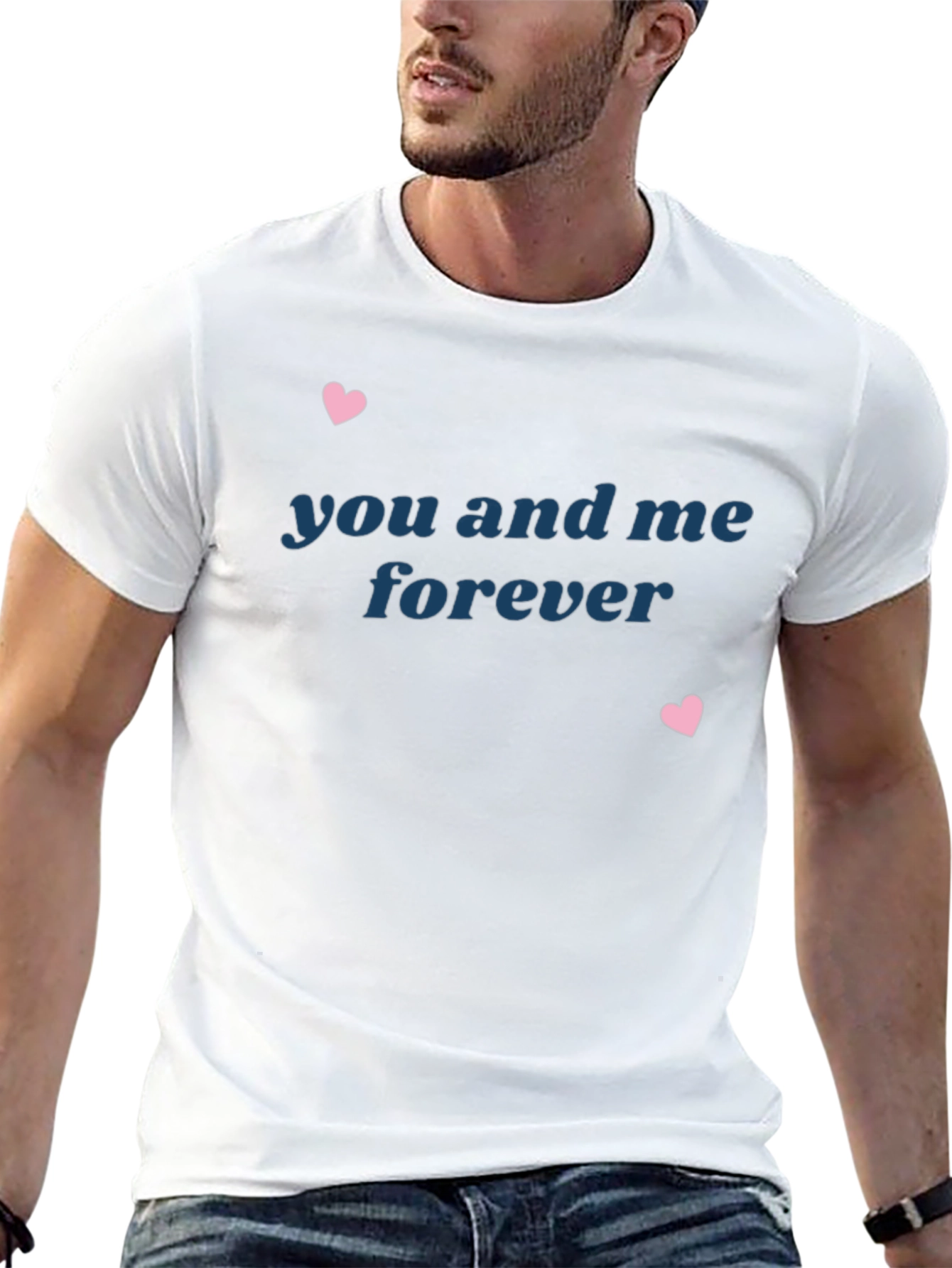 You and Me Forever Black Graphic Tee