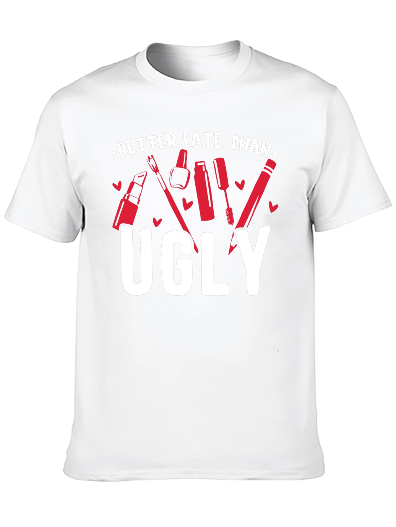 Better Late Than Ugly Graphic Tee - Black