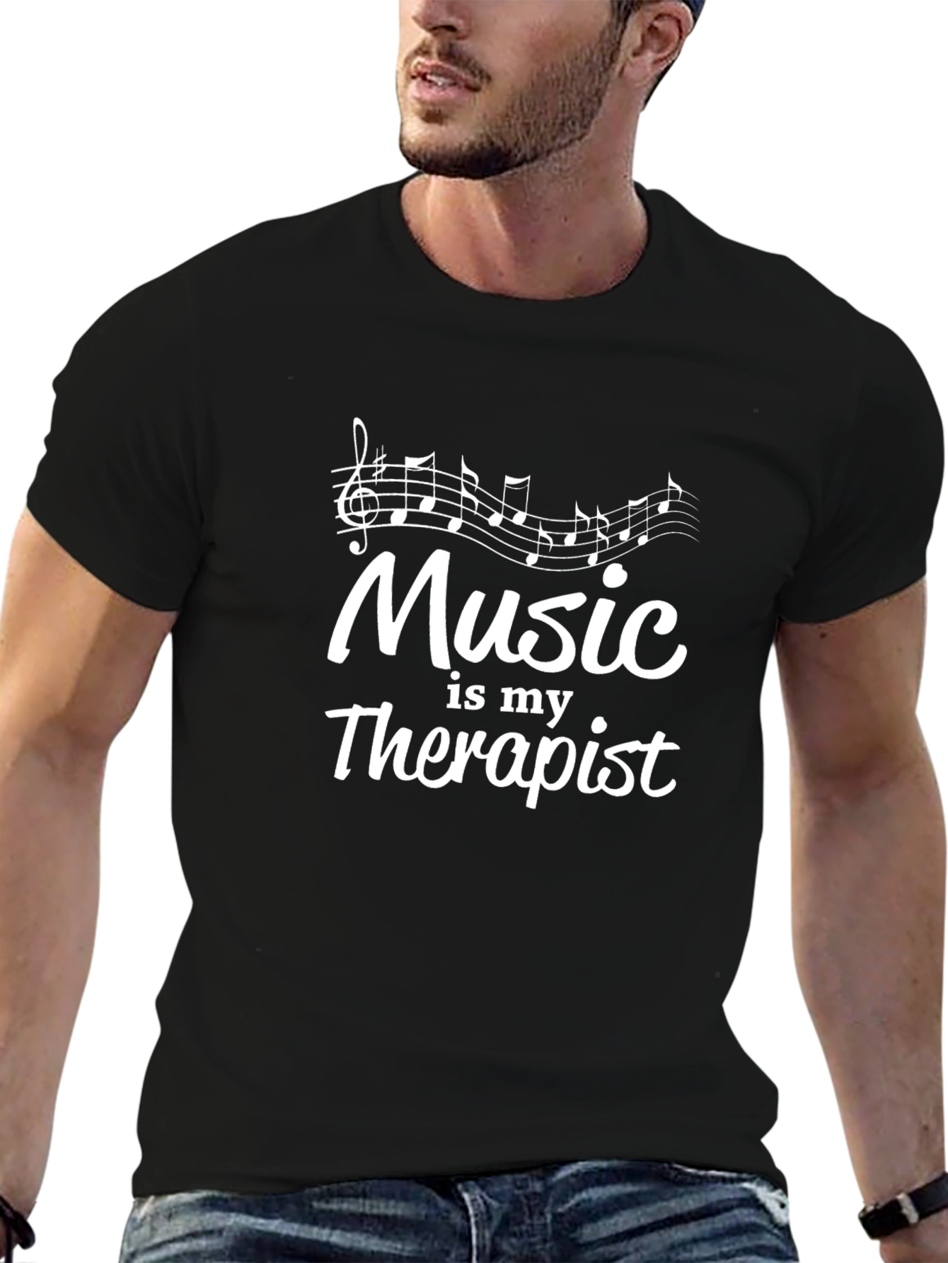 Music is My Therapist Graphic Tee
