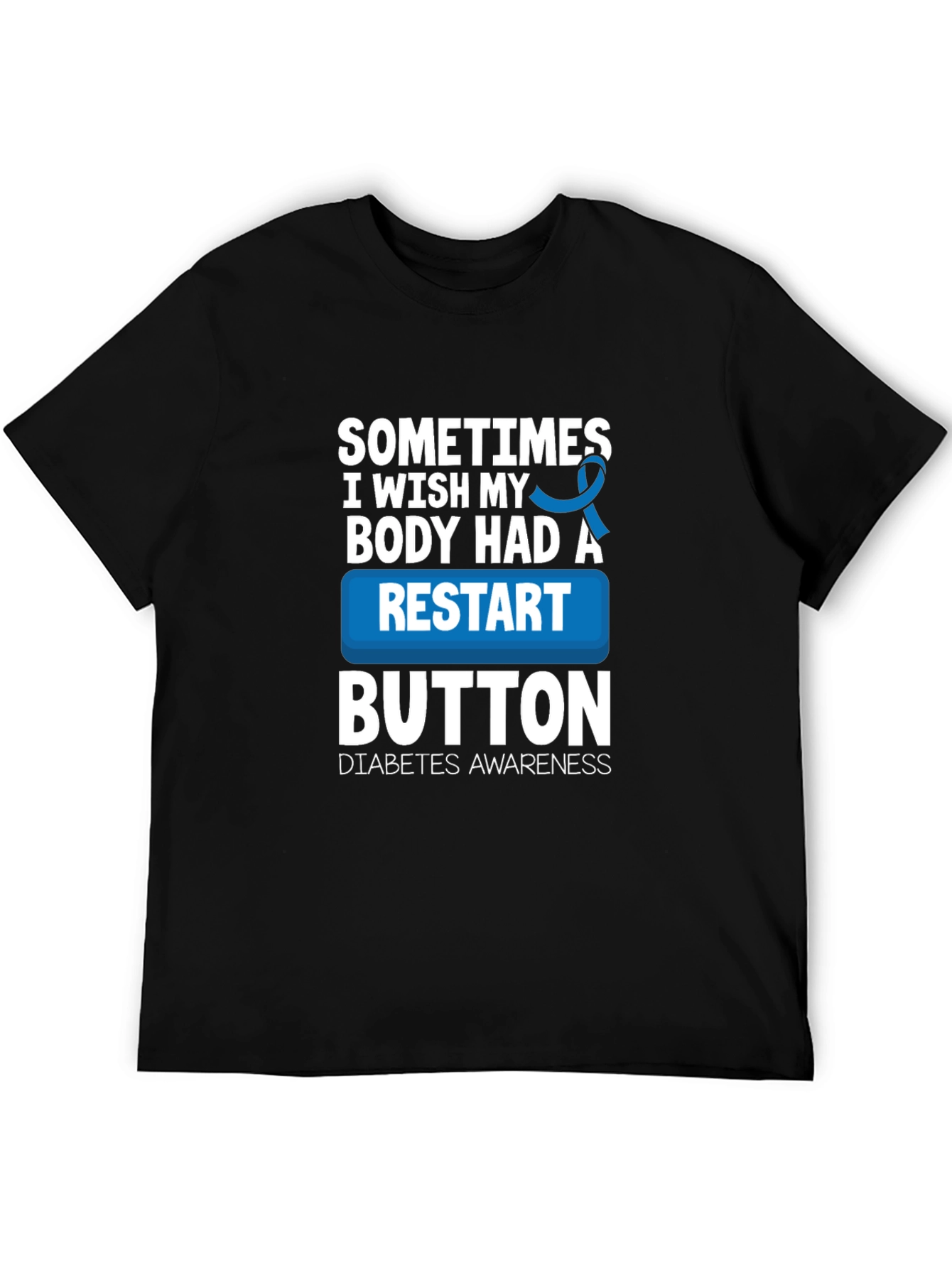 Diabetes Awareness Restart Button T-Shirt