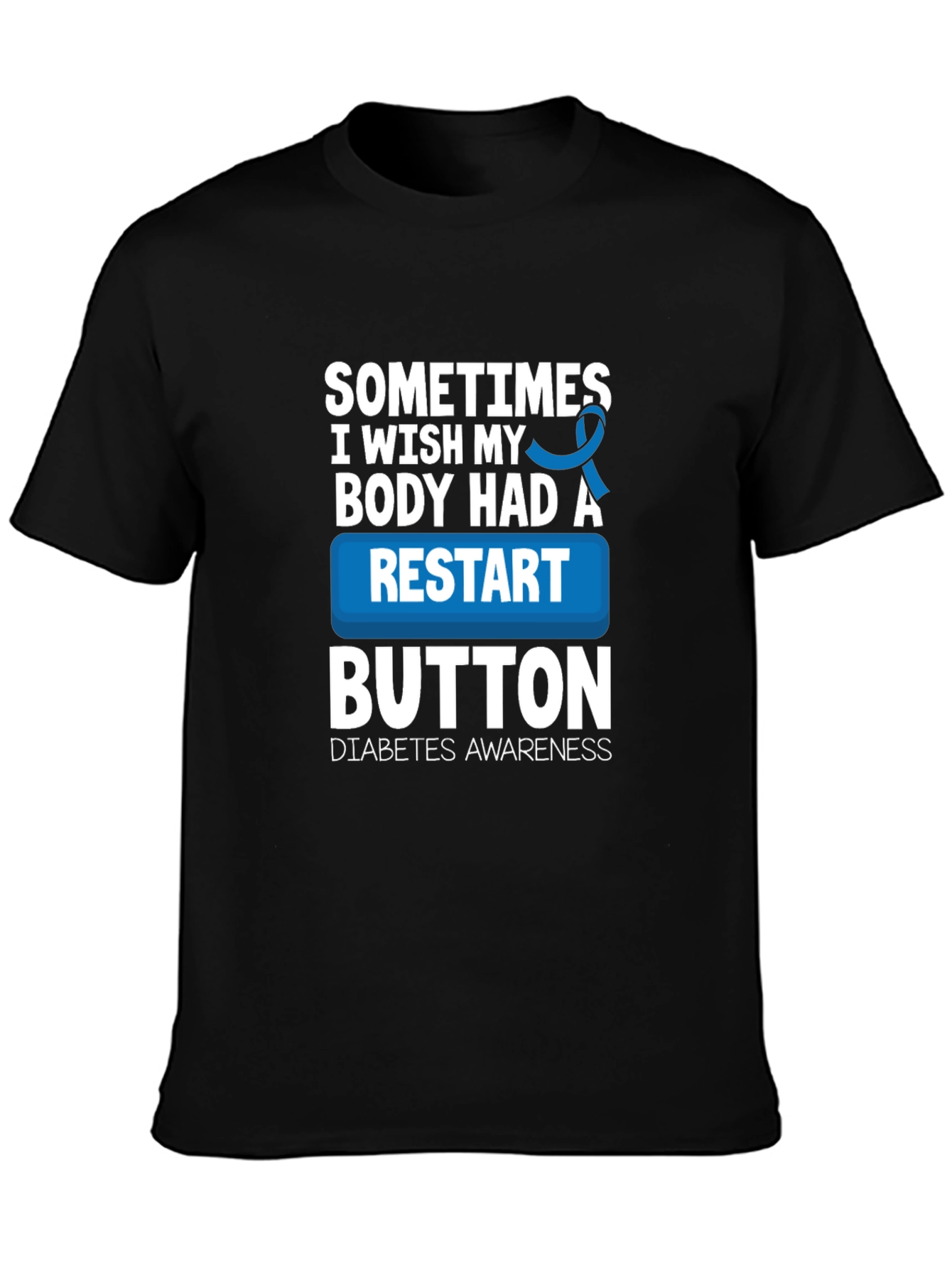Diabetes Awareness Restart Button T-Shirt