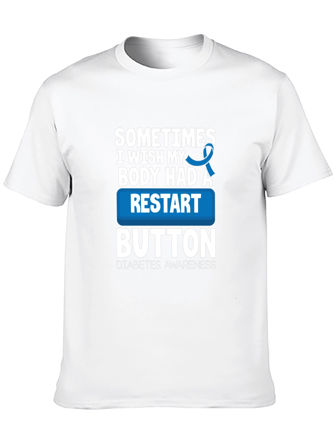 Diabetes Awareness Restart Button T-Shirt