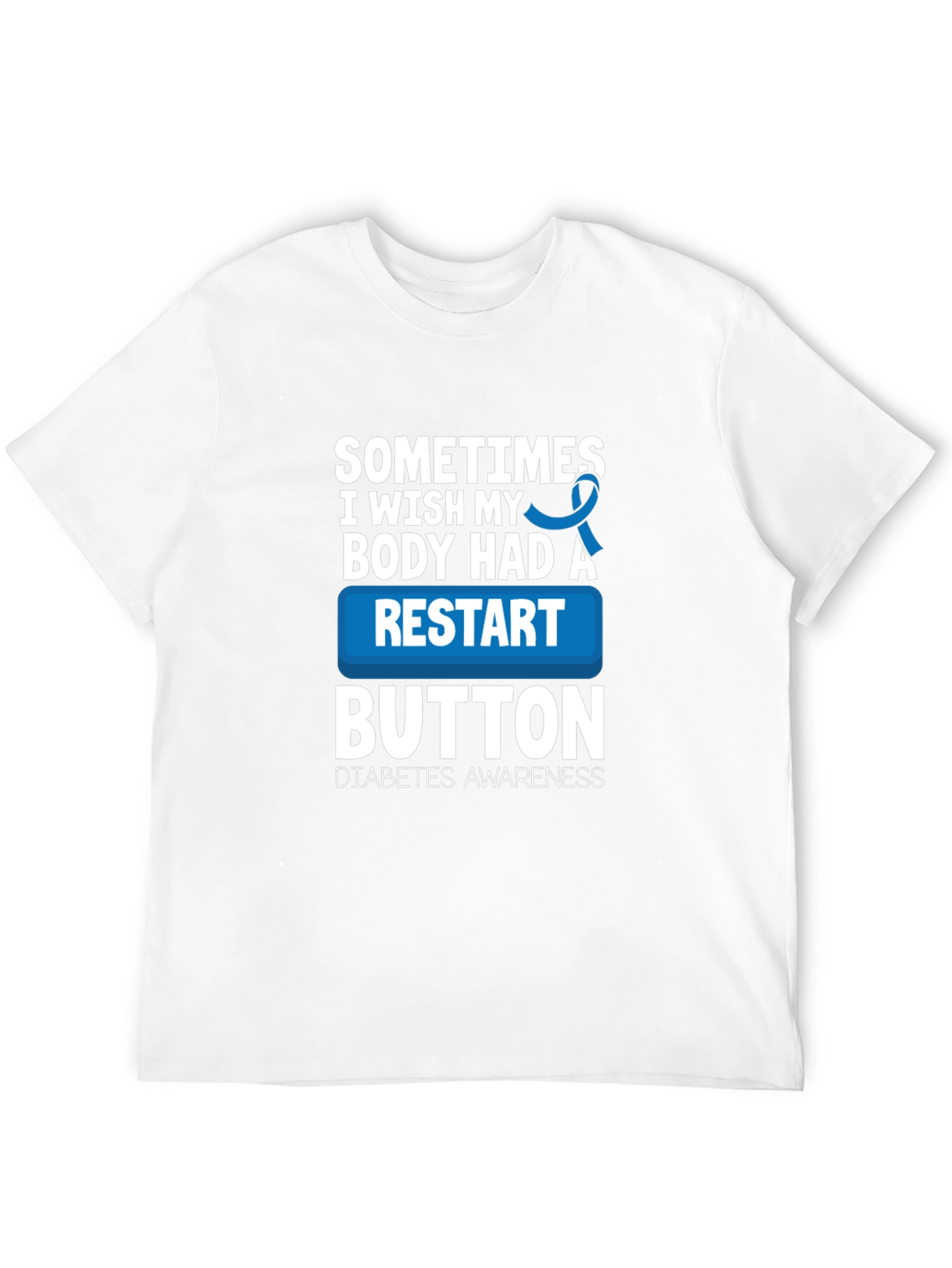 Diabetes Awareness Restart Button T-Shirt