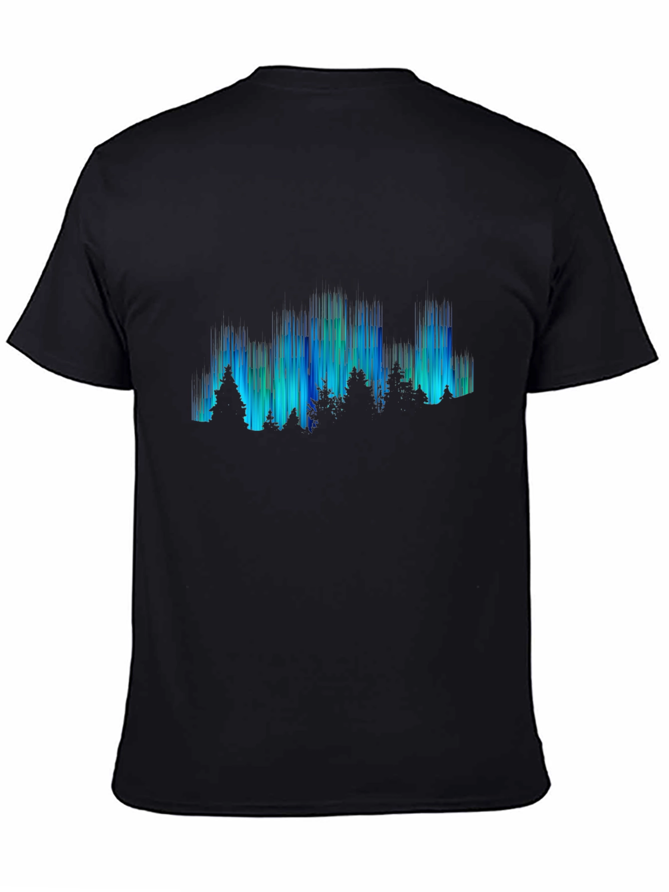 Aurora Borealis Mens Graphic Tee - Black