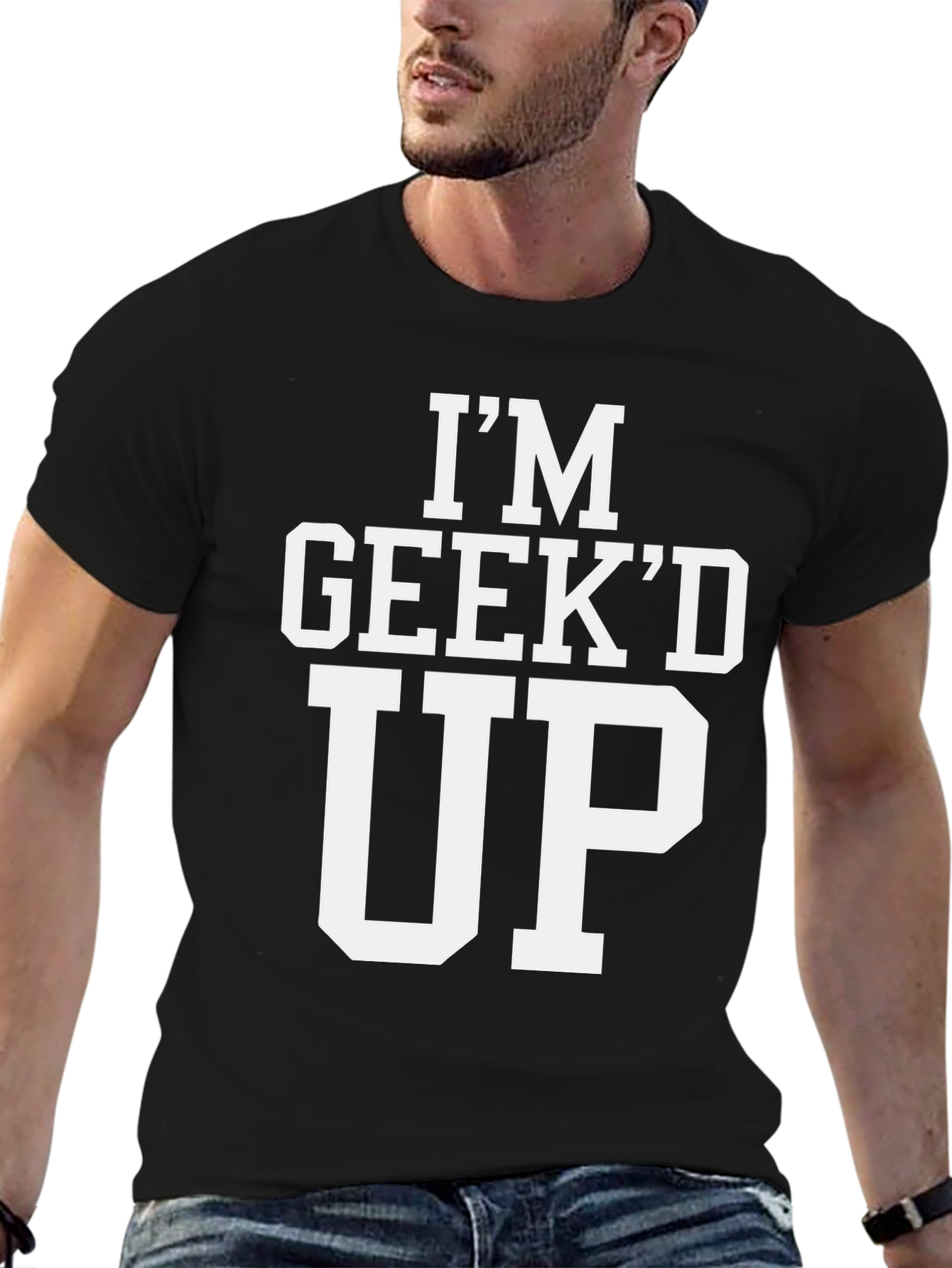 Im Geekd Up Graphic Tee - Cool Black T-Shirt