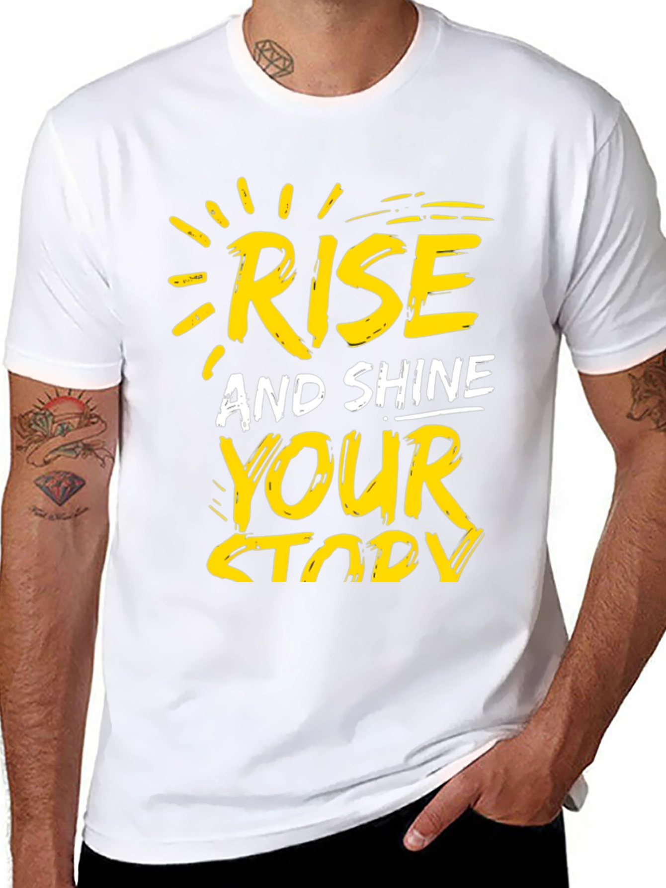 Rise and Shine Your Story Black Graphic Tee