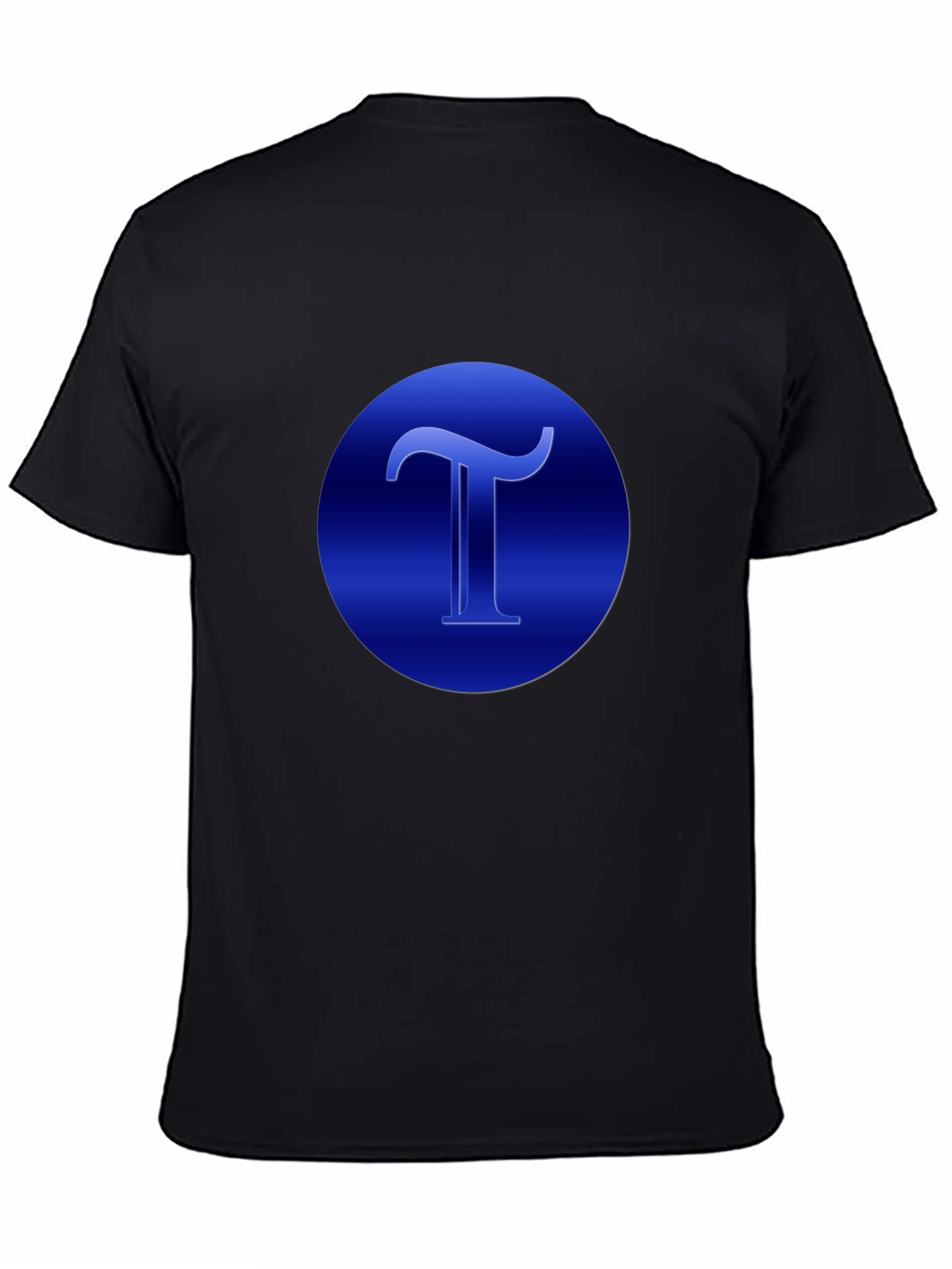 Blue T Graphic Black T-Shirt