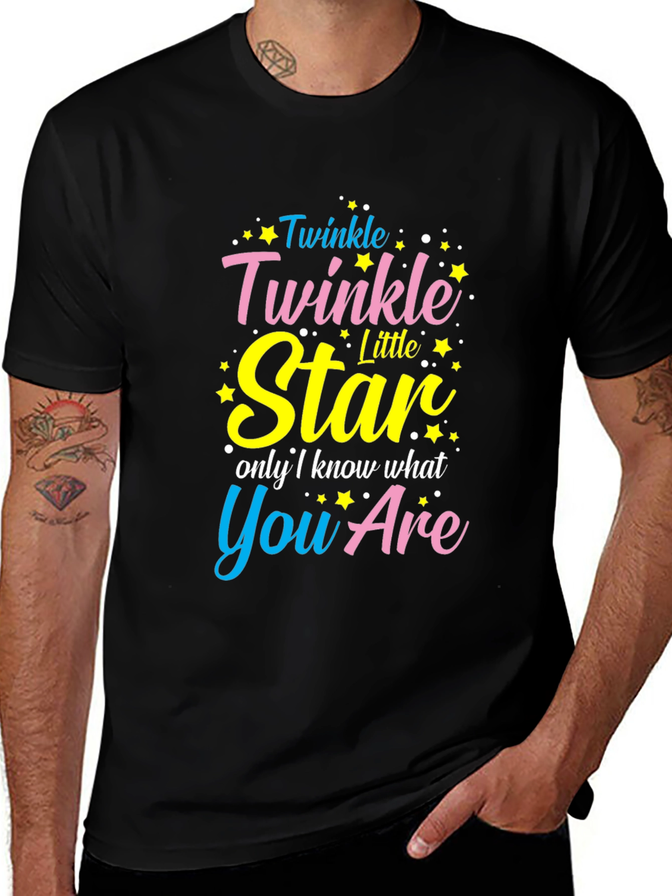 Twinkle Star Graphic Tee - Black