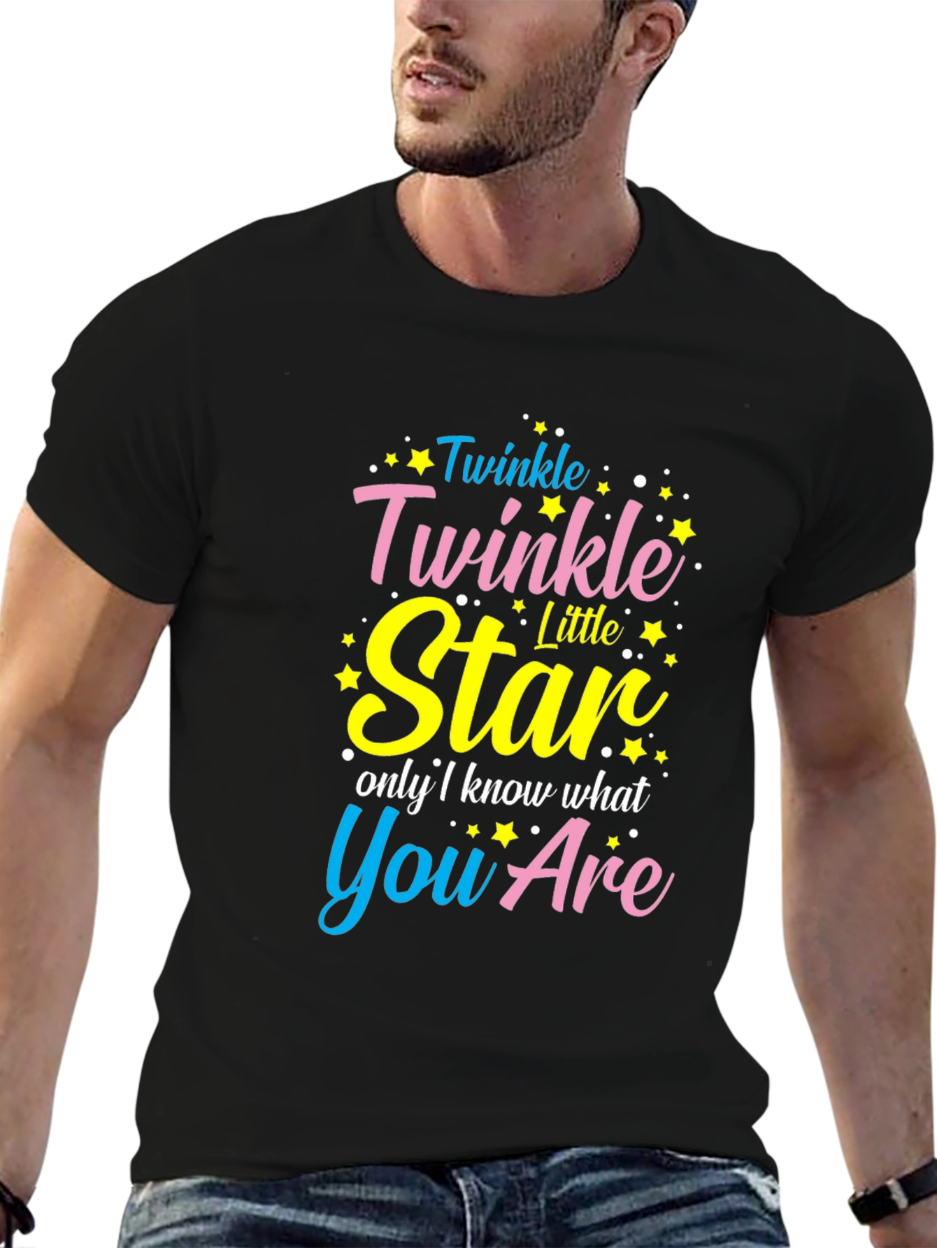Twinkle Star Graphic Tee - Black