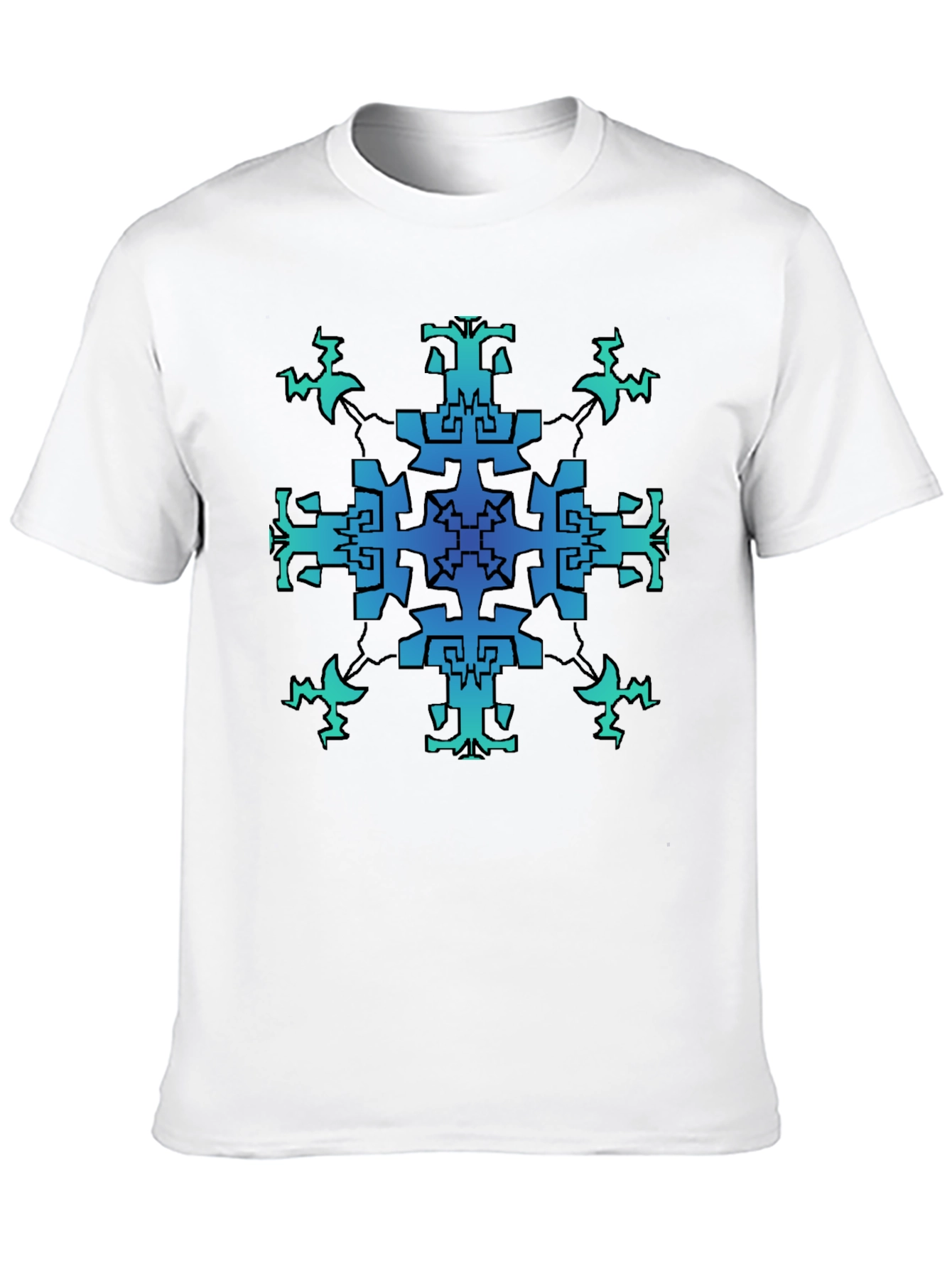 Geometric Pattern Black T-Shirt