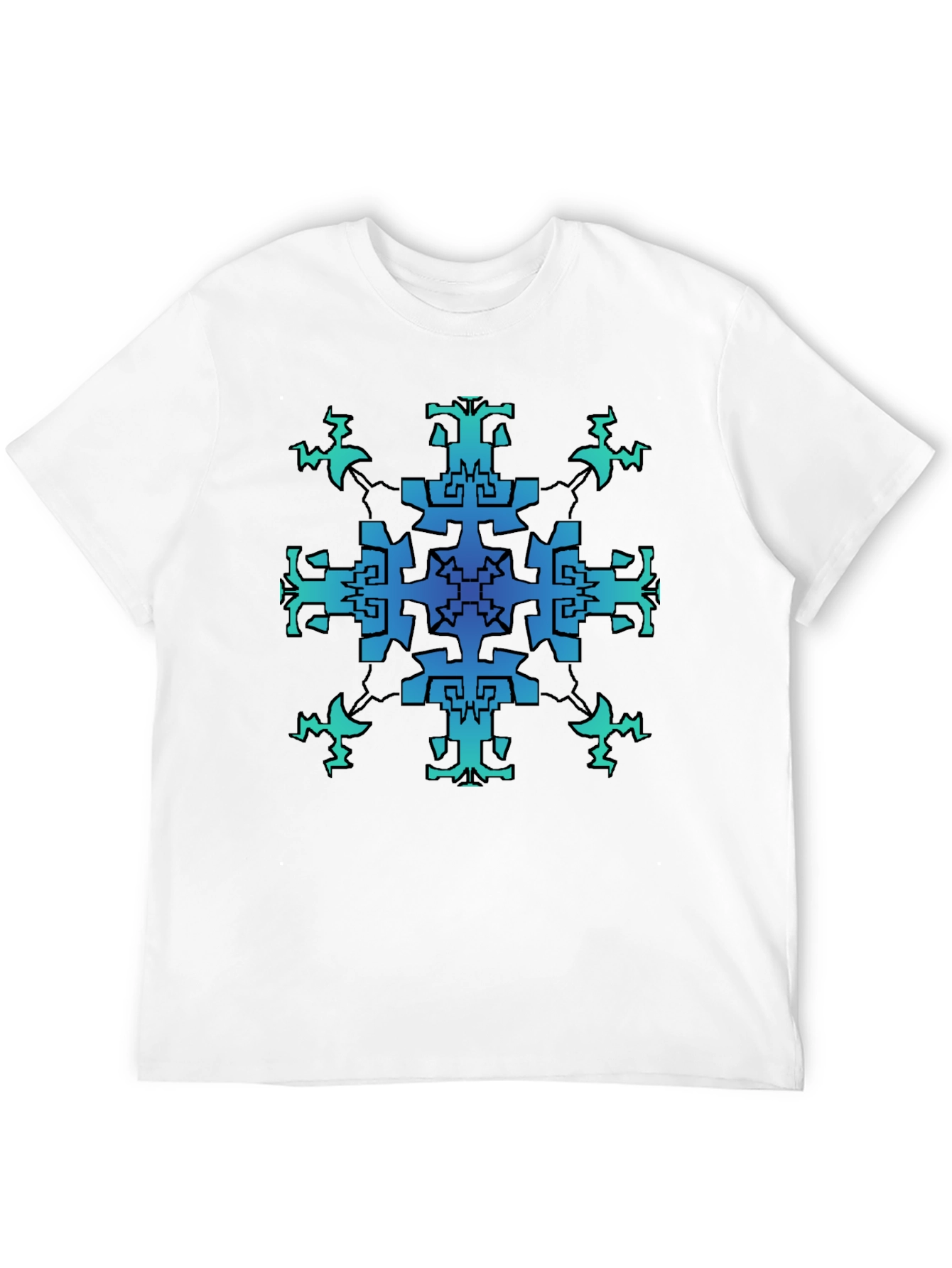Geometric Pattern Black T-Shirt
