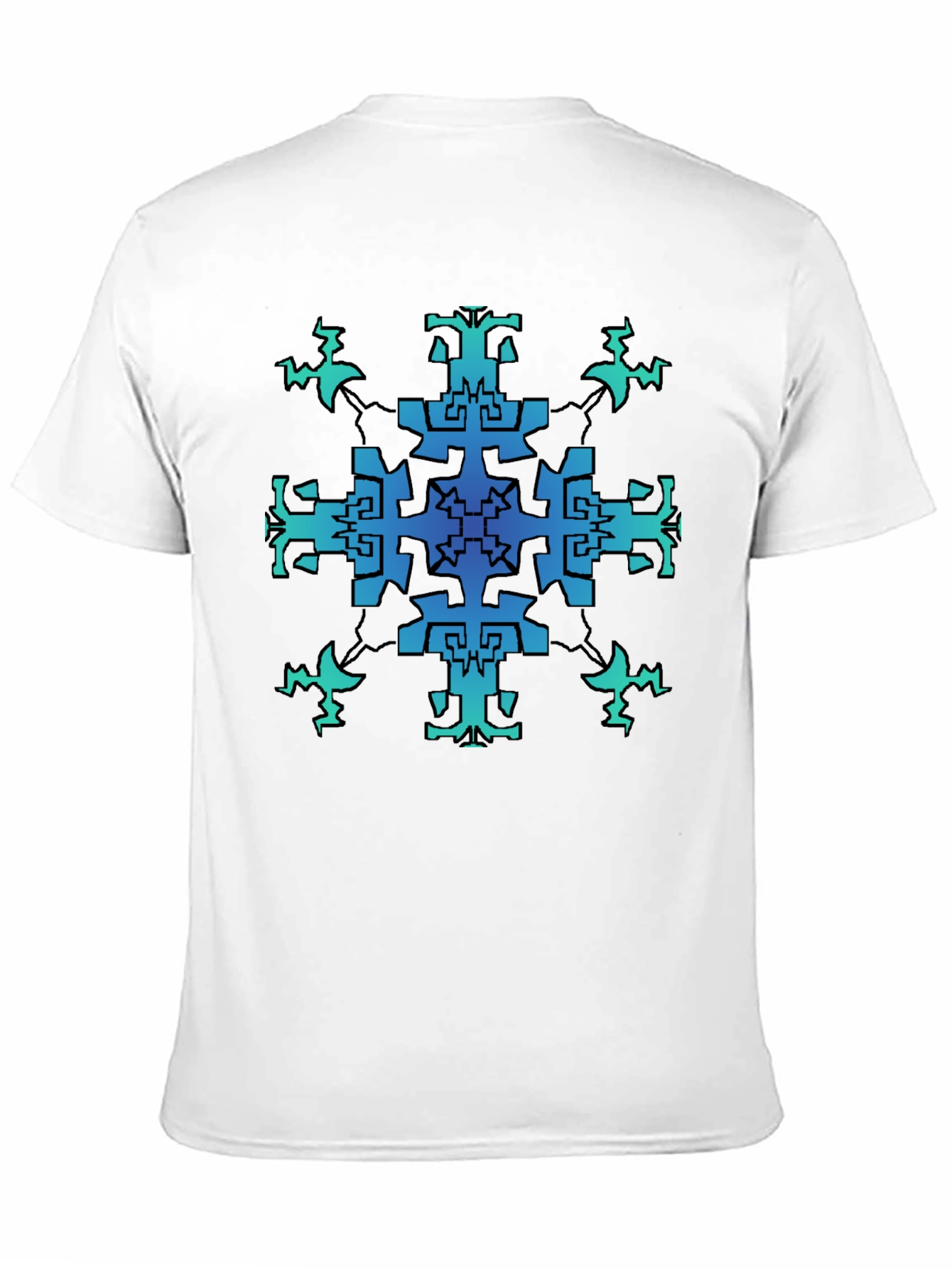 Geometric Pattern Black T-Shirt