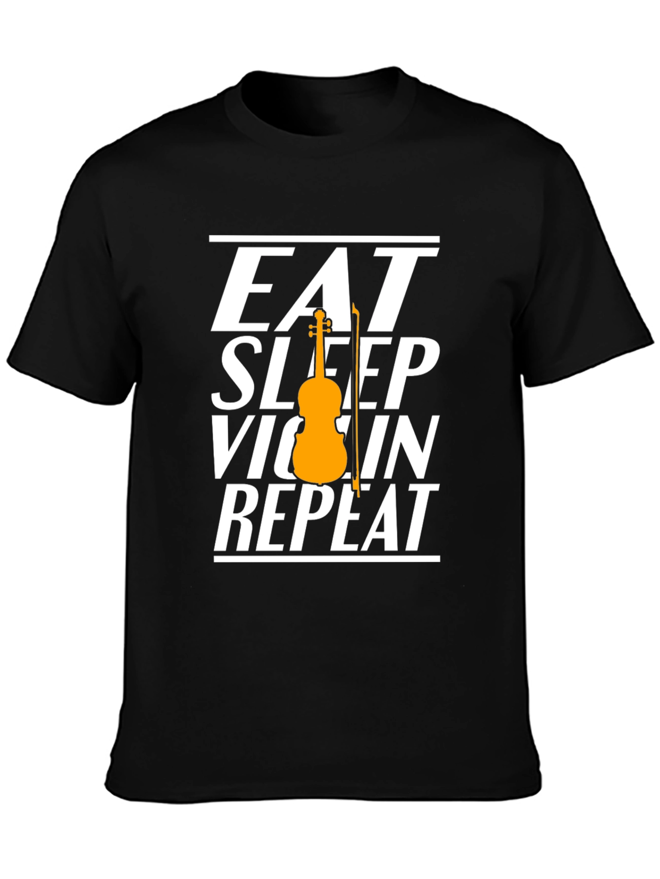 Eat Sleep Violin Repeat Graphic Tee - Musician T-Shirt