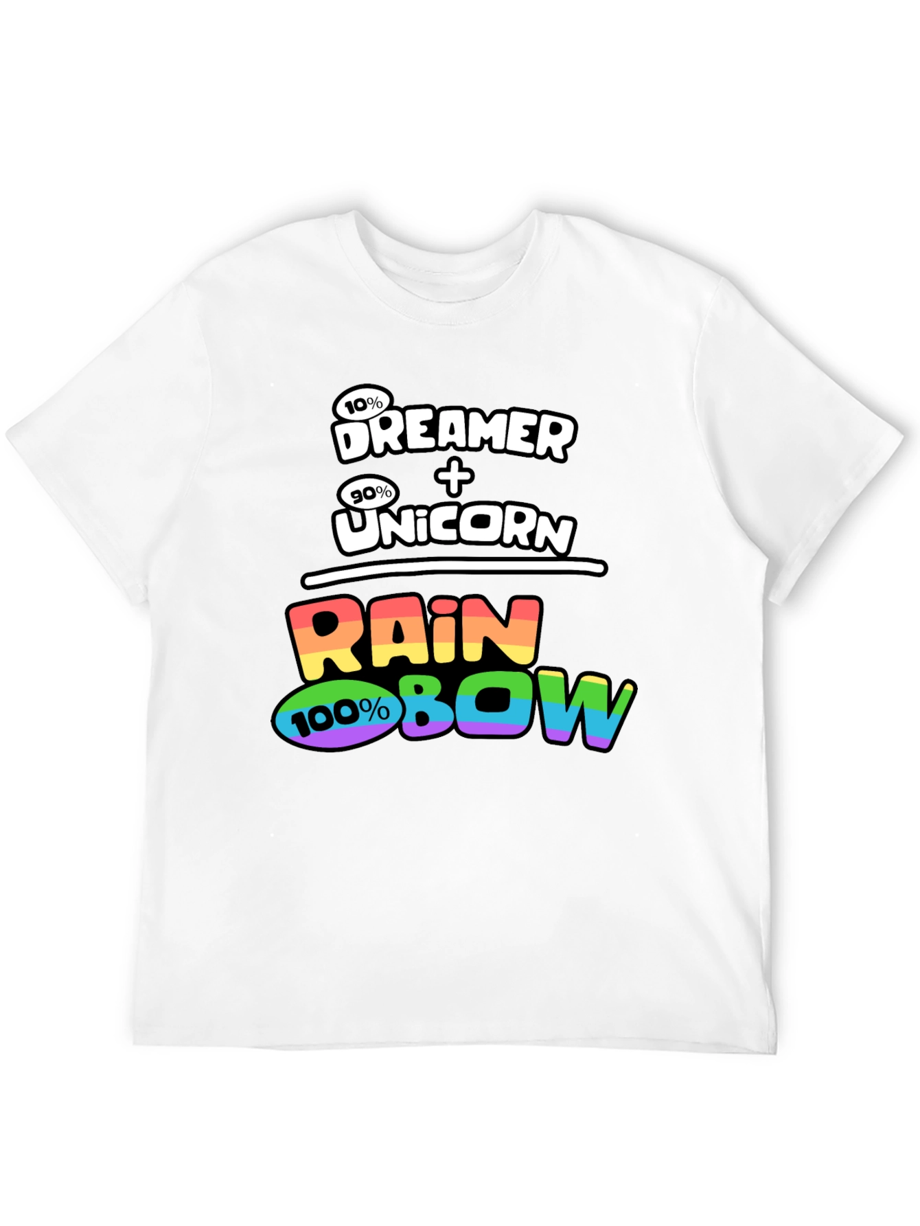 Dreamer Unicorn Rainbow Graphic T-Shirt