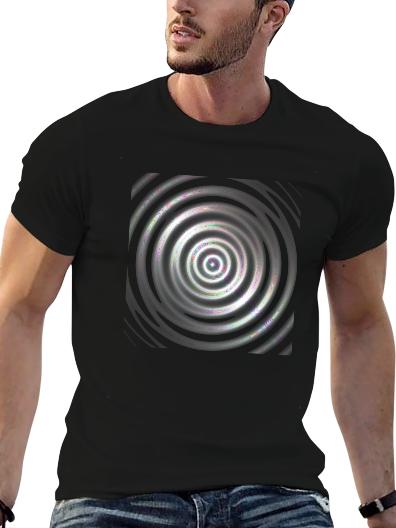Abstract Concentric Circle Graphic Tee