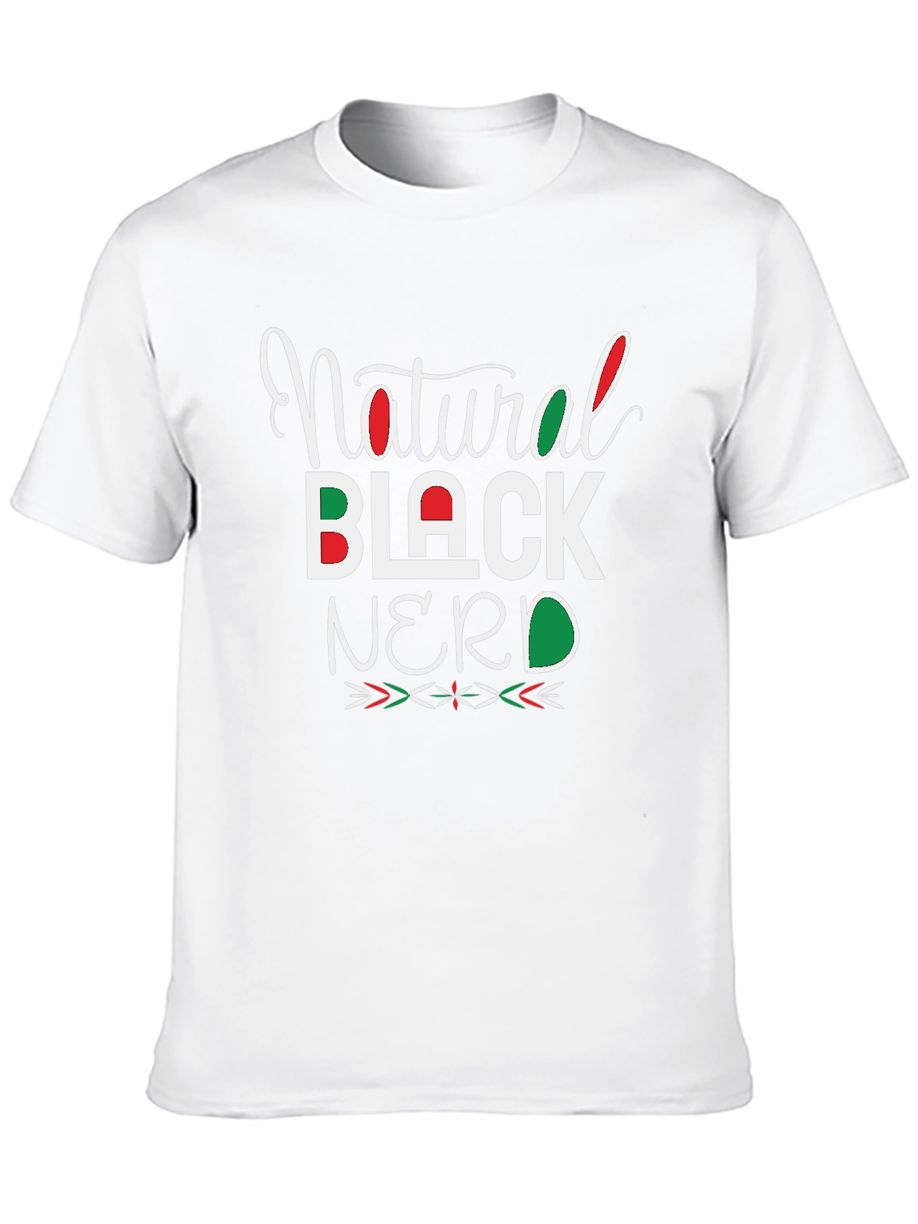 Natural Black Nerd Graphic T-Shirt