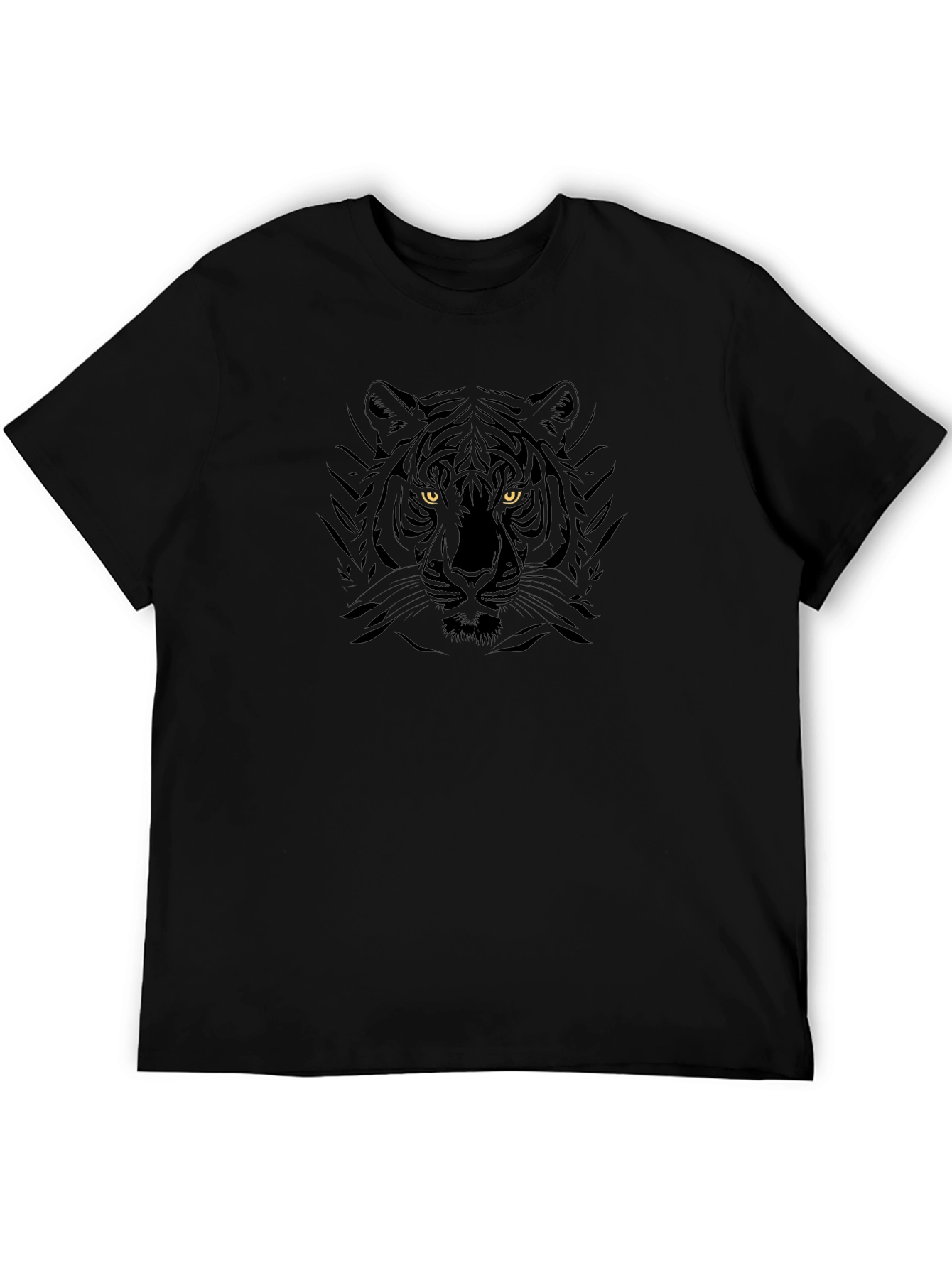 Black Tiger Graphic Tee - Stylish Animal Print Shirt