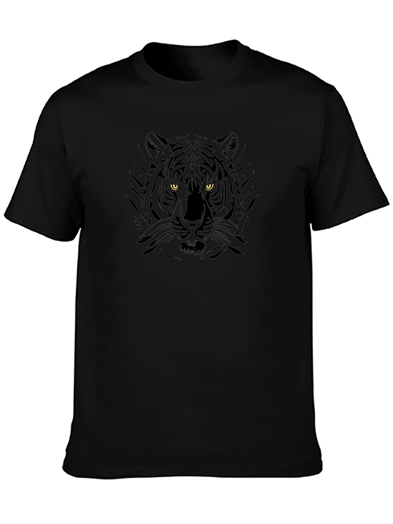 Black Tiger Graphic Tee - Stylish Animal Print Shirt