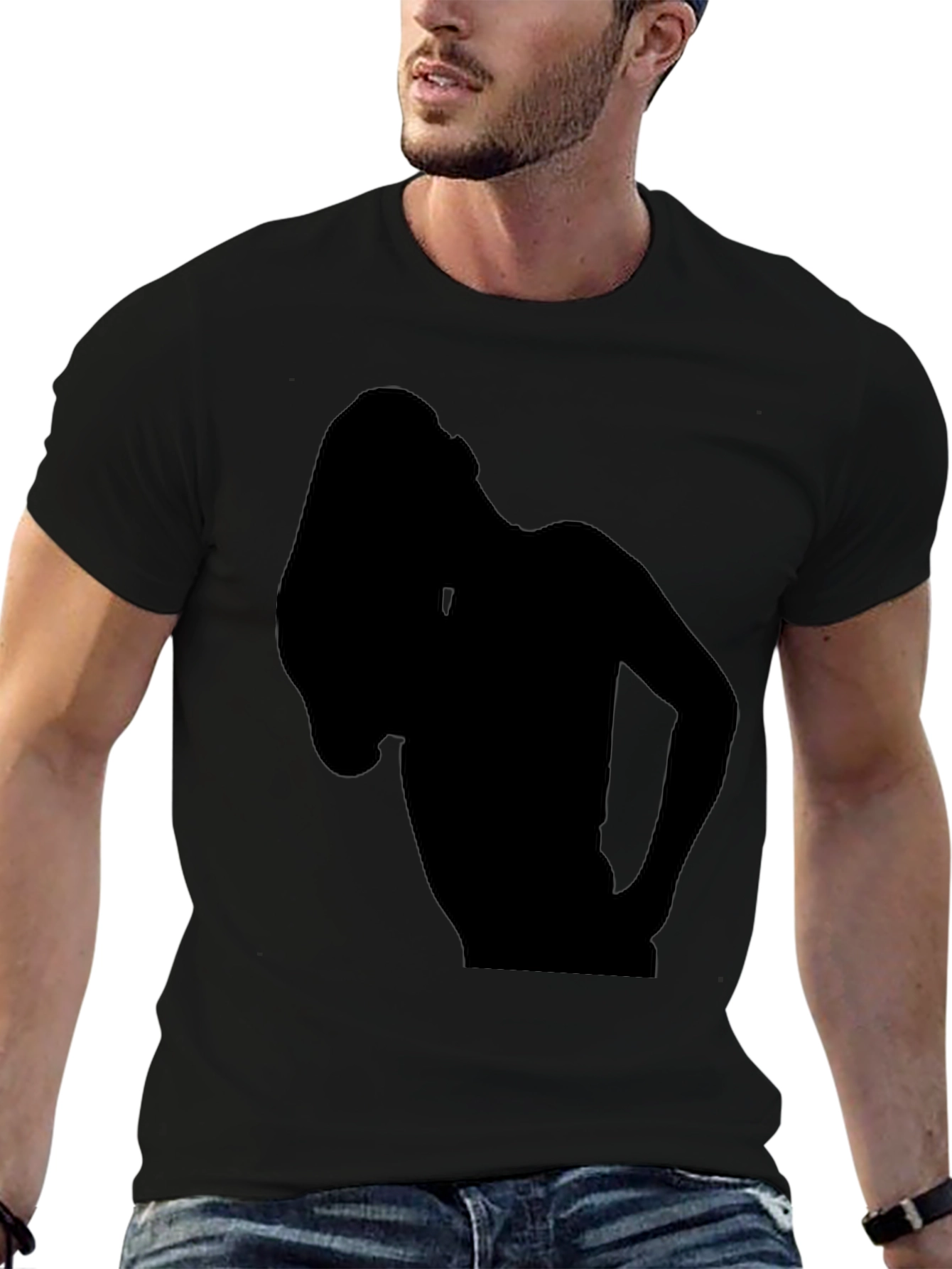 Silhouette Graphic Tee - Black Casual Shirt