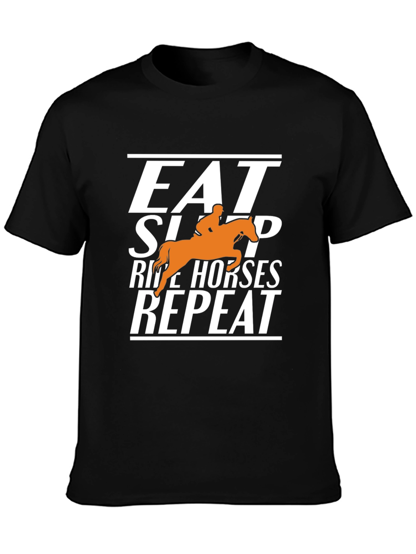 Eat Sleep Ride Horses Repeat Graphic Tee
