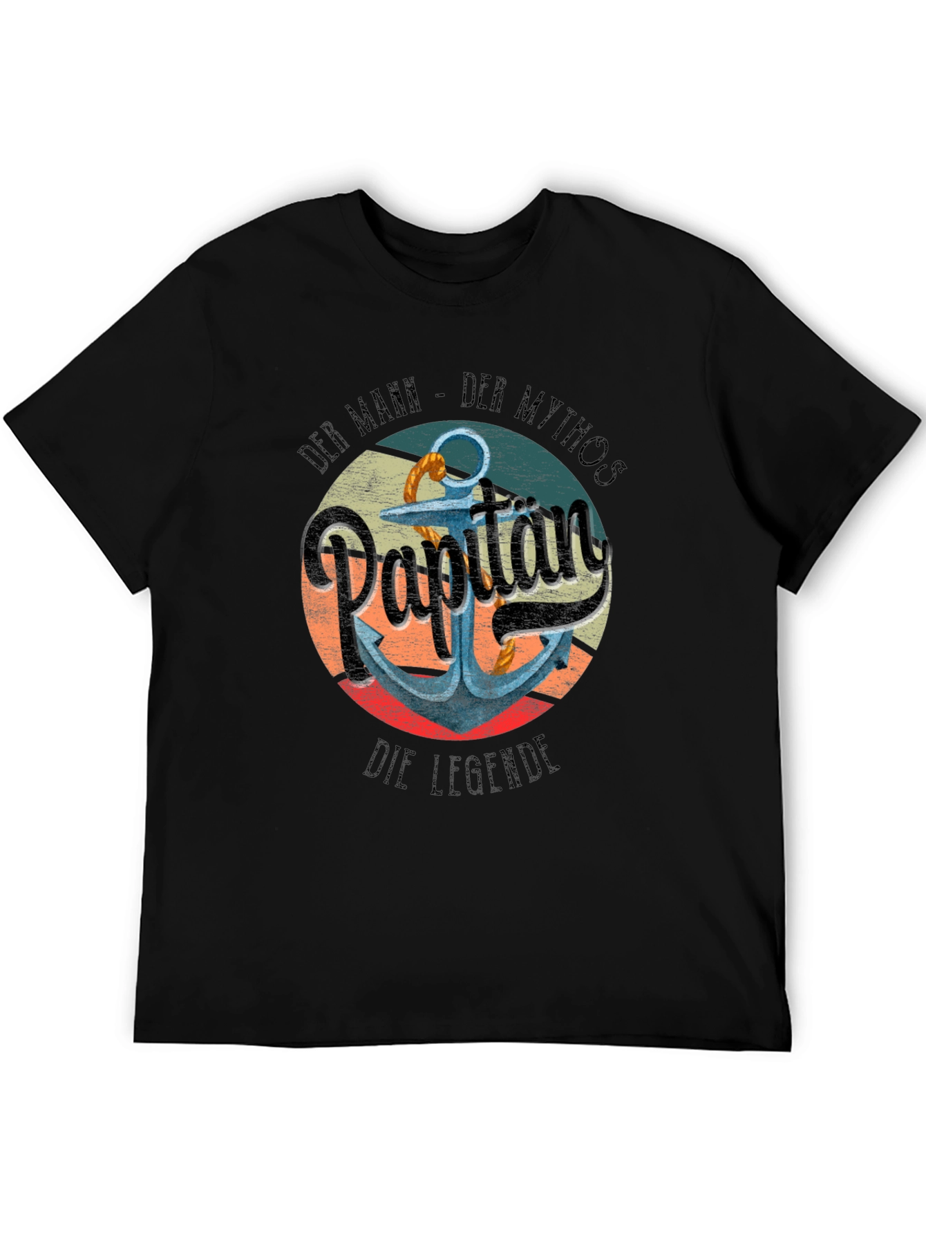 Captain Anchor Graphic T-Shirt - Nautical Style
